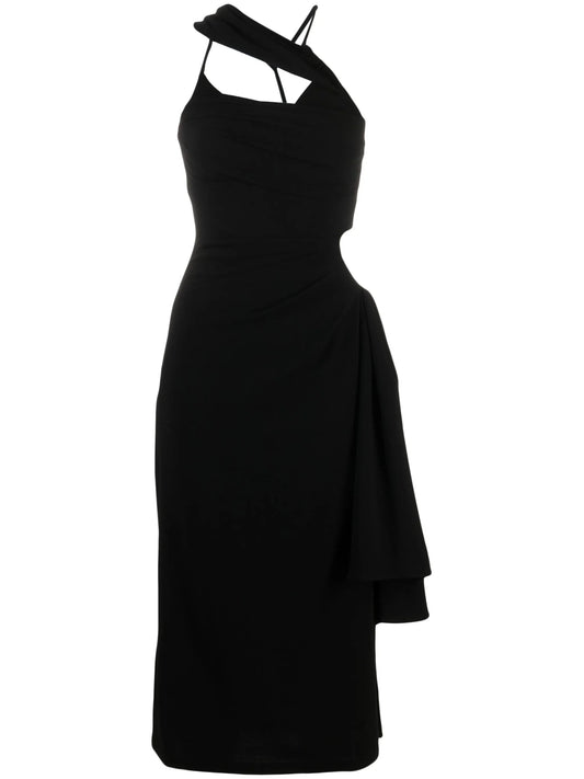 Abanada draped asymmetric dress