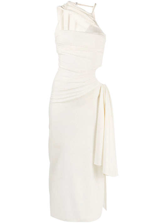 Abanada draped asymmetric dress