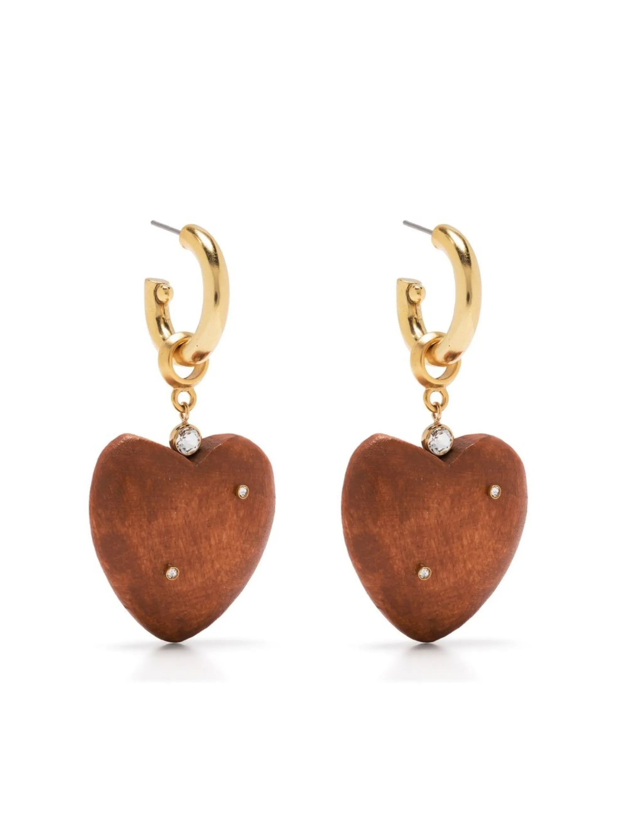 crystal-embellished heart earring