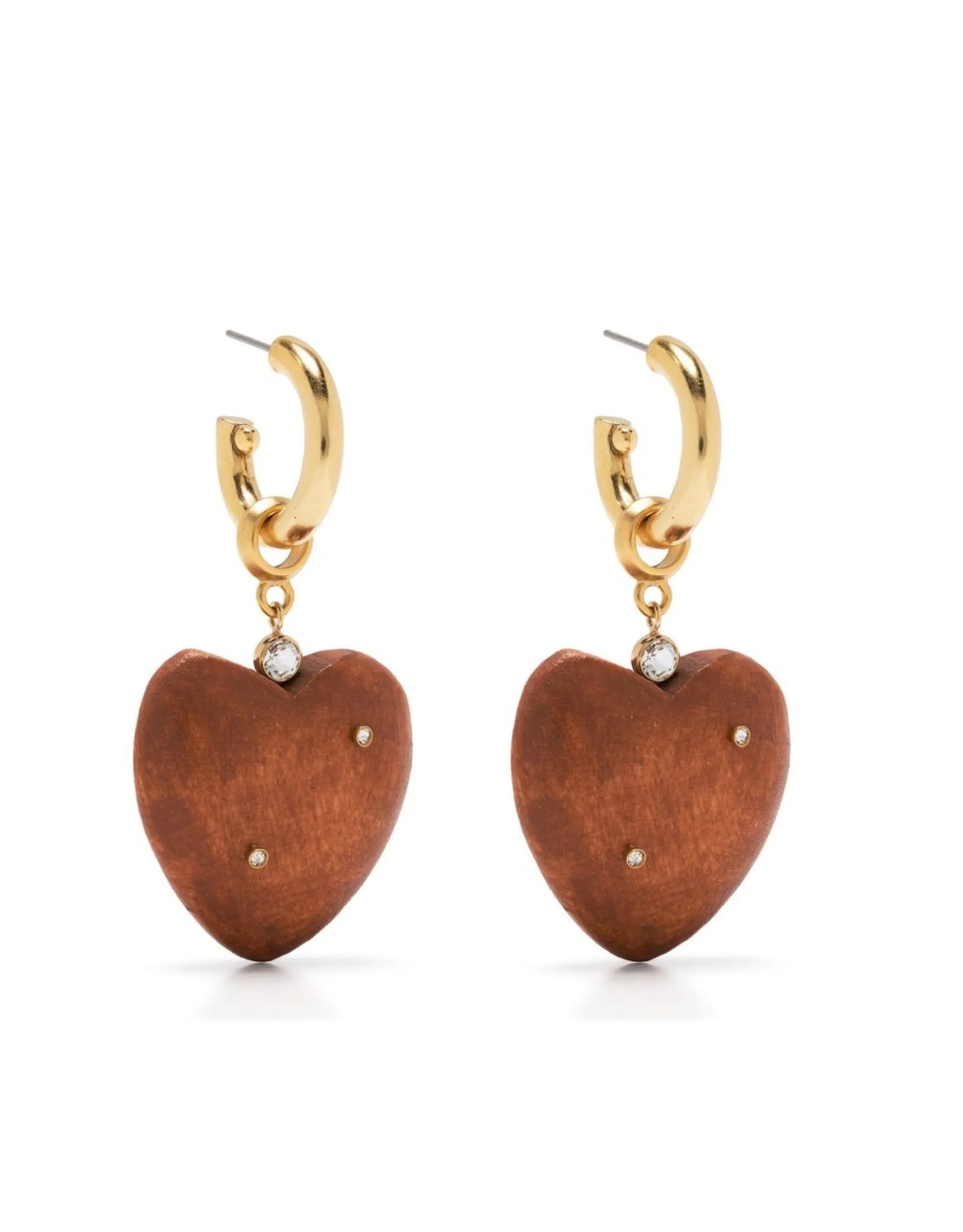 crystal-embellished heart earring