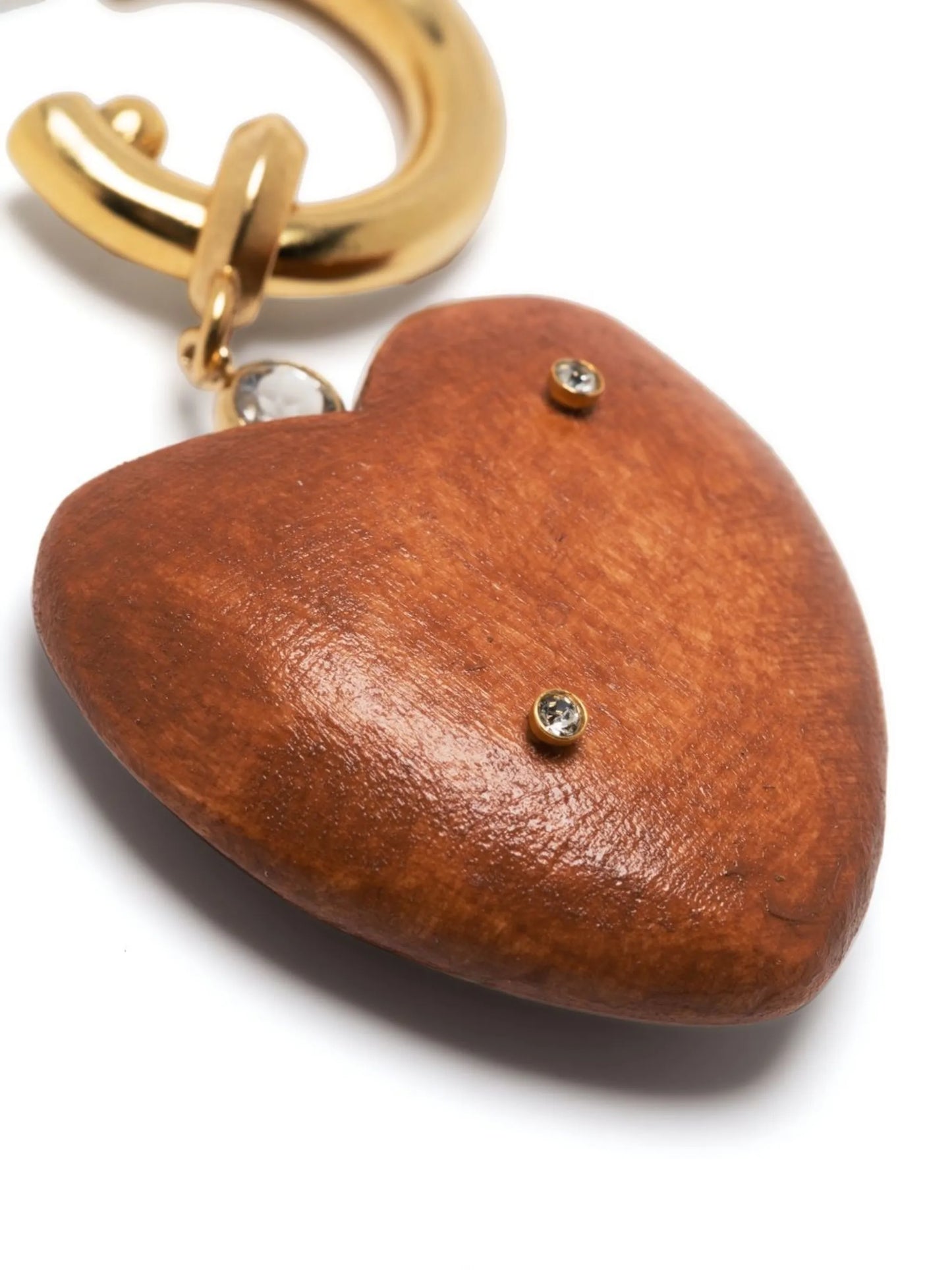 crystal-embellished heart earring