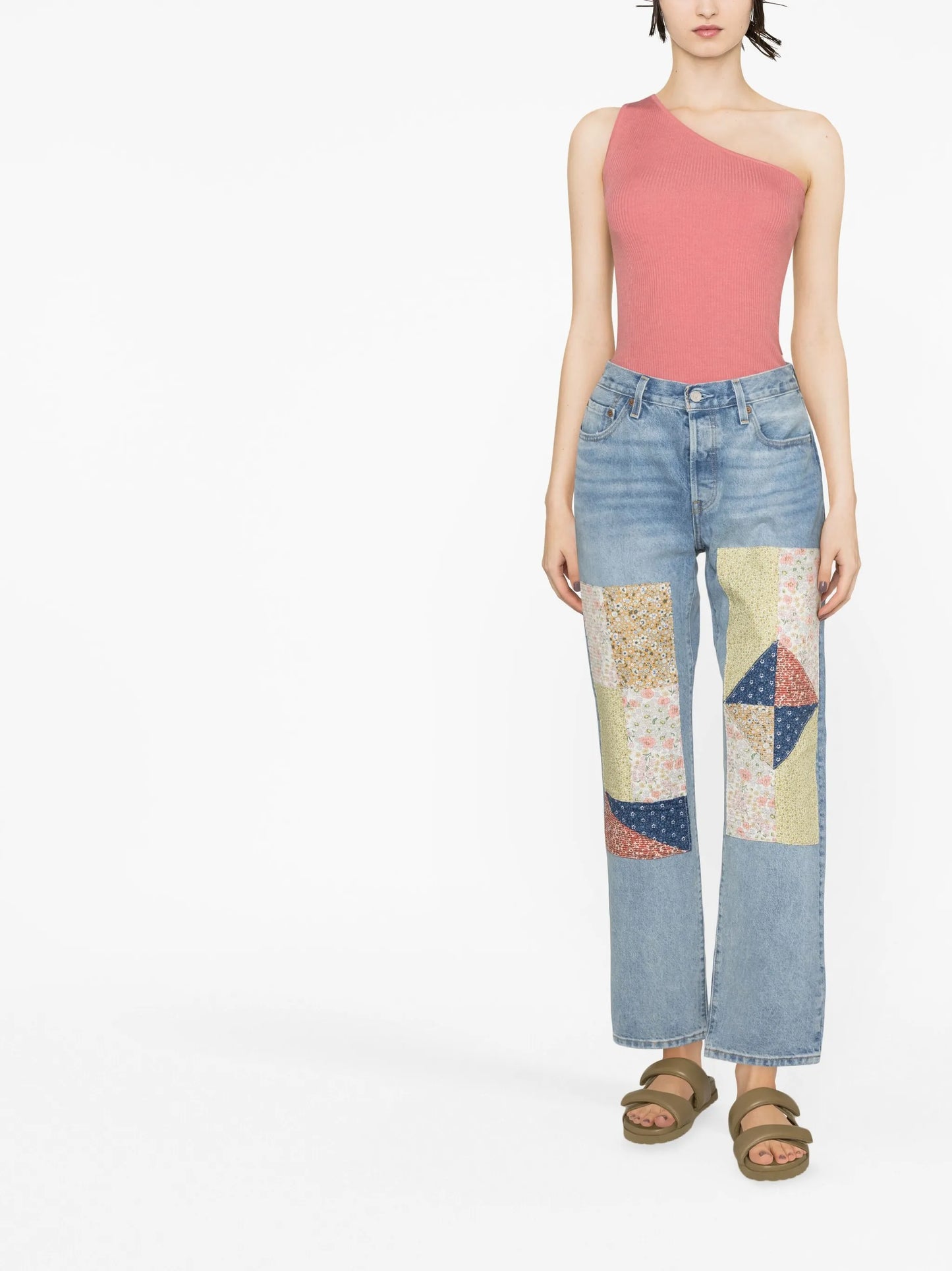 501 '90s patchwork straight-leg jeans
