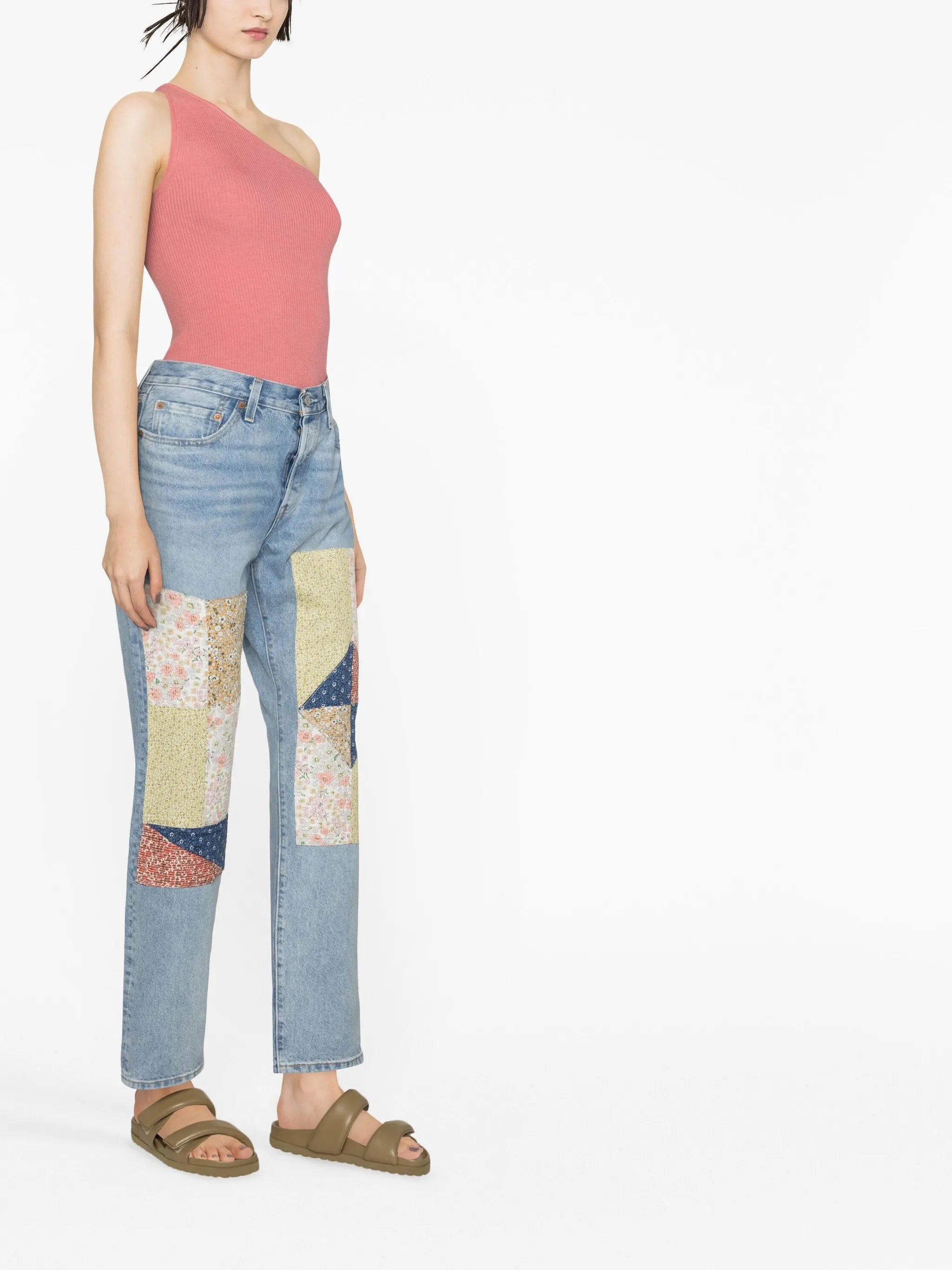 501 '90s patchwork straight-leg jeans