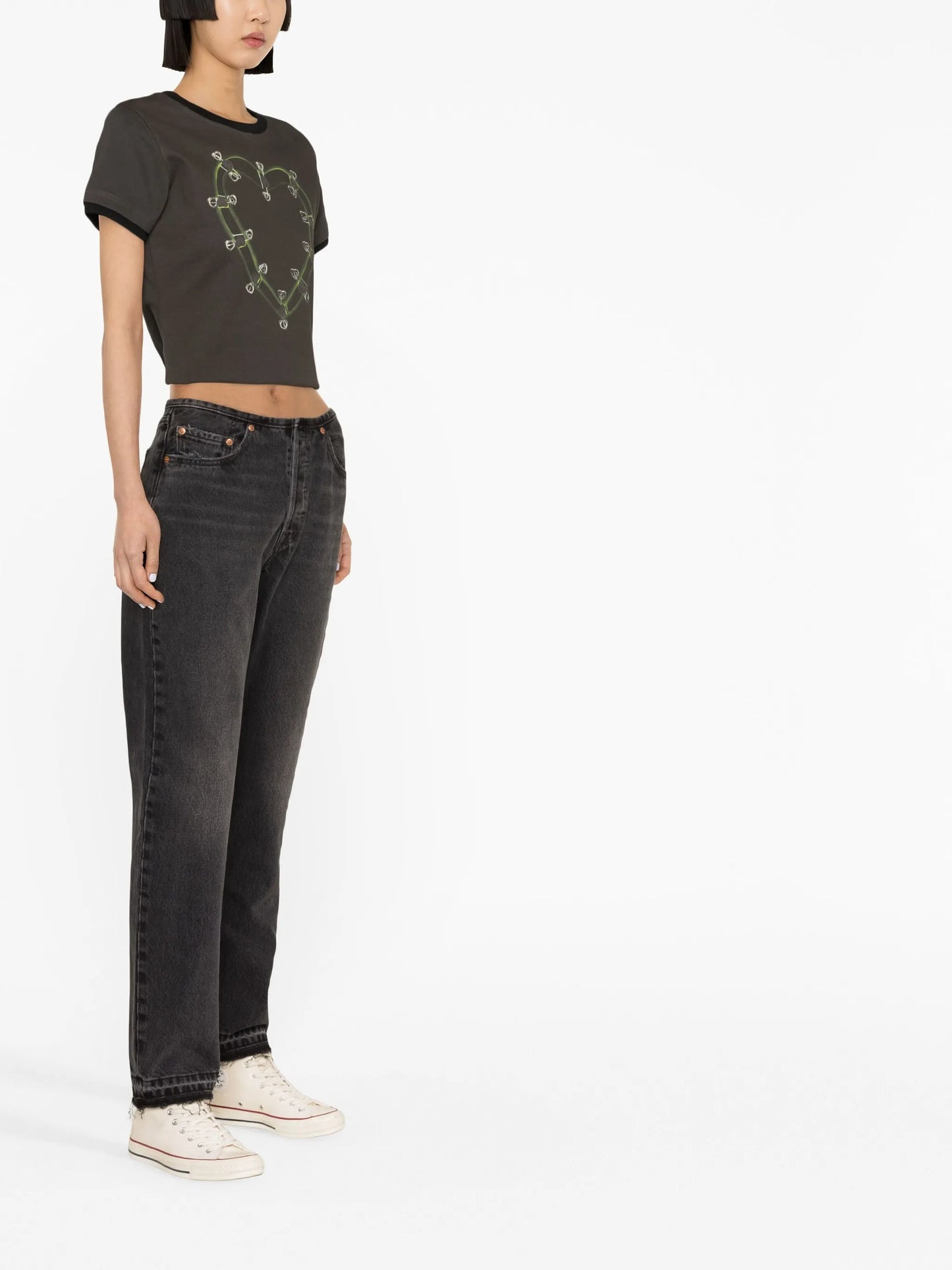 mini waist straight trousers