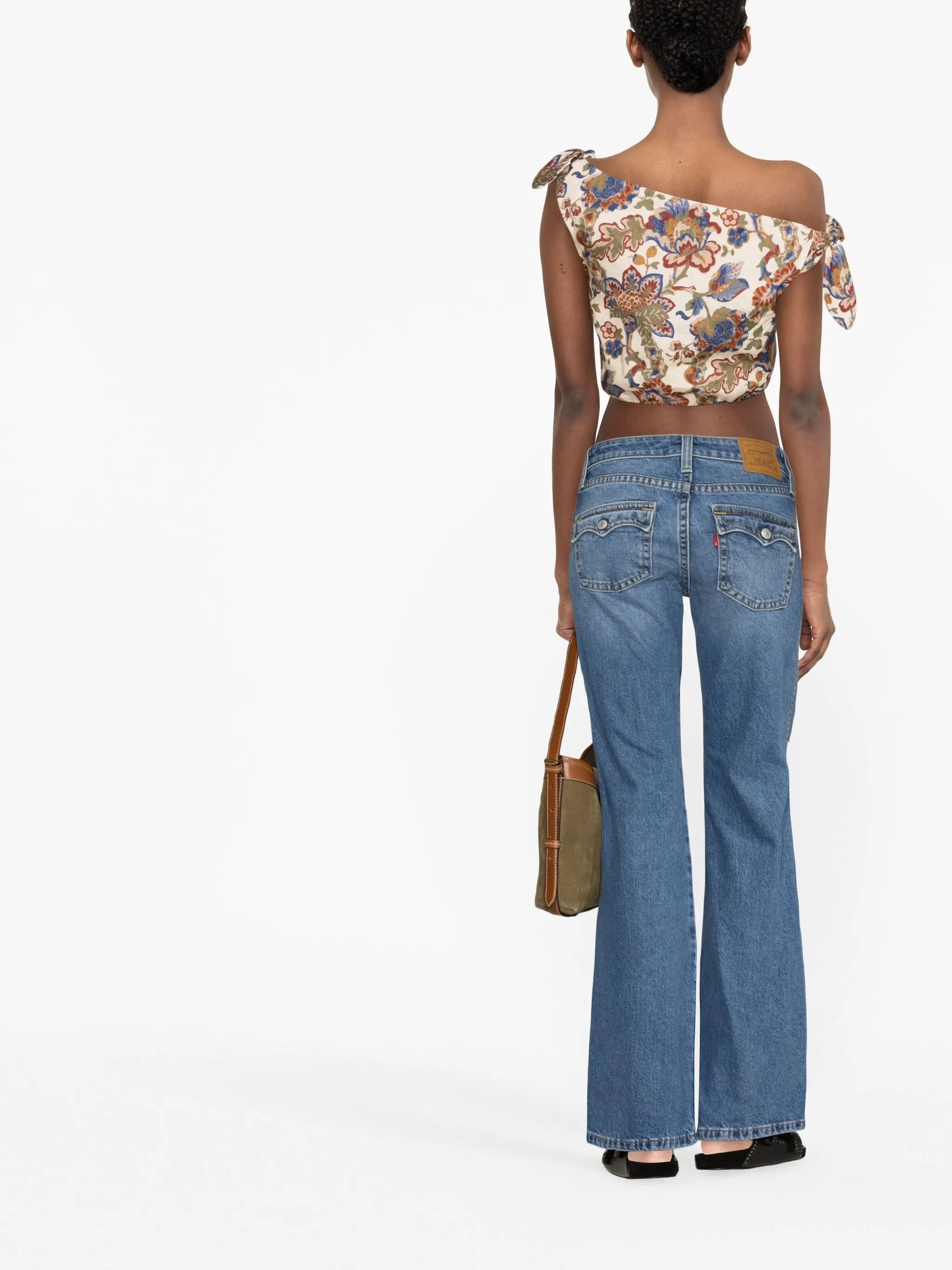 distressed-effect boyfriend jeans
