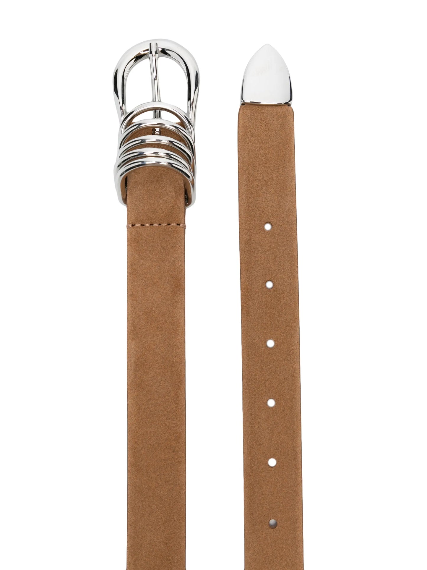 Hollyhock 3-ring suede belt