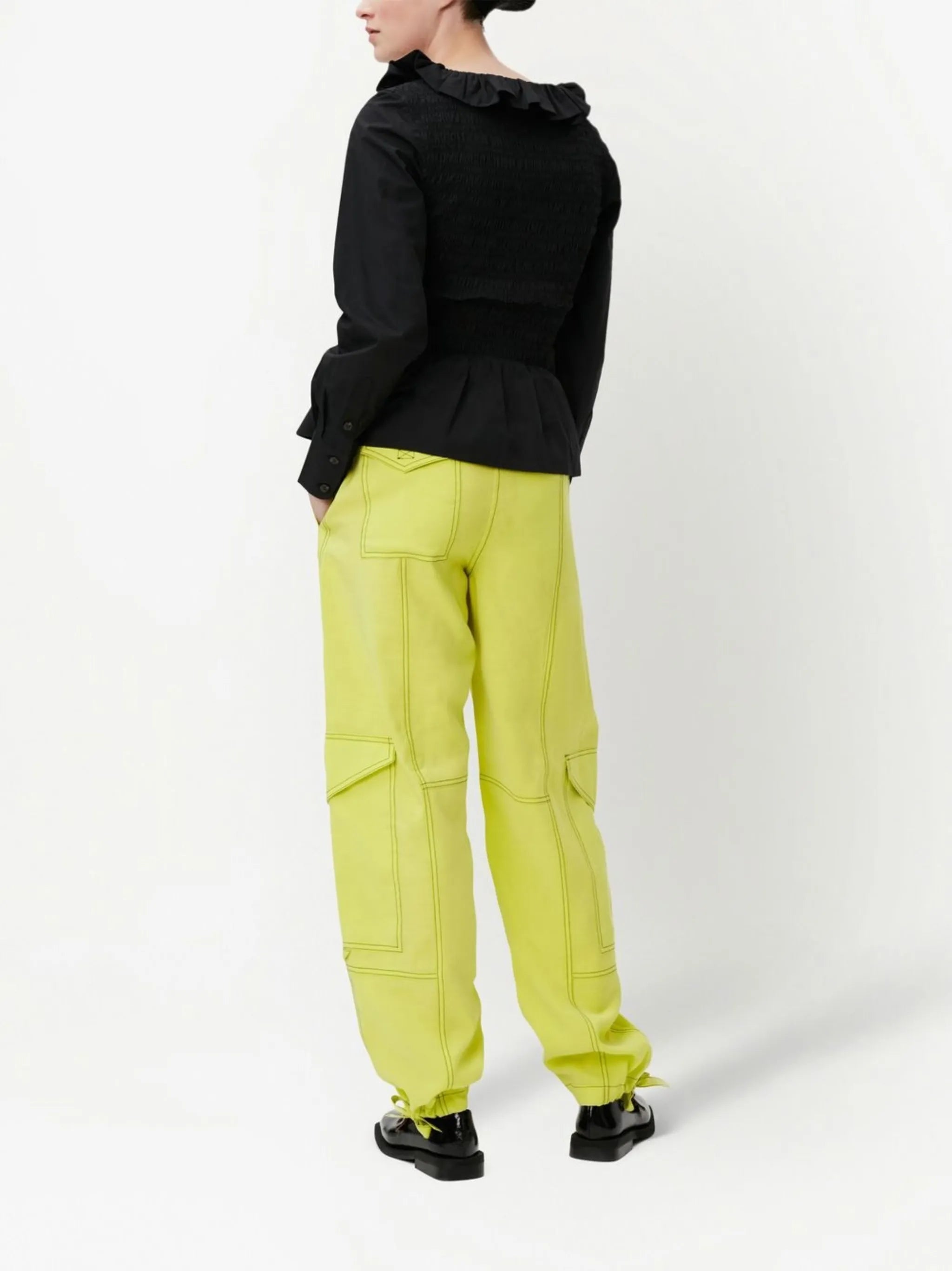 cotton poplin smock blouse