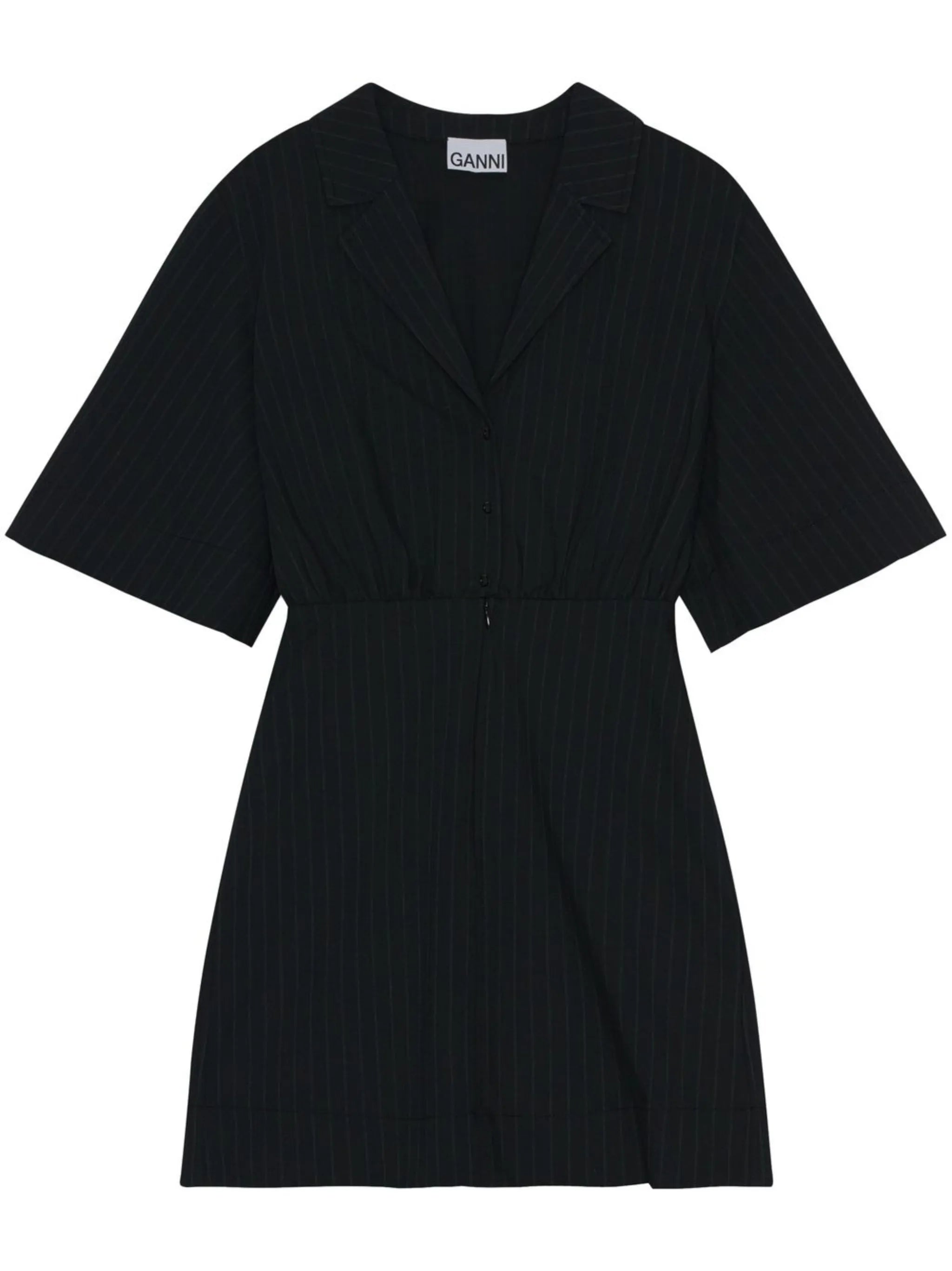 pinstripe shirt mini dress
