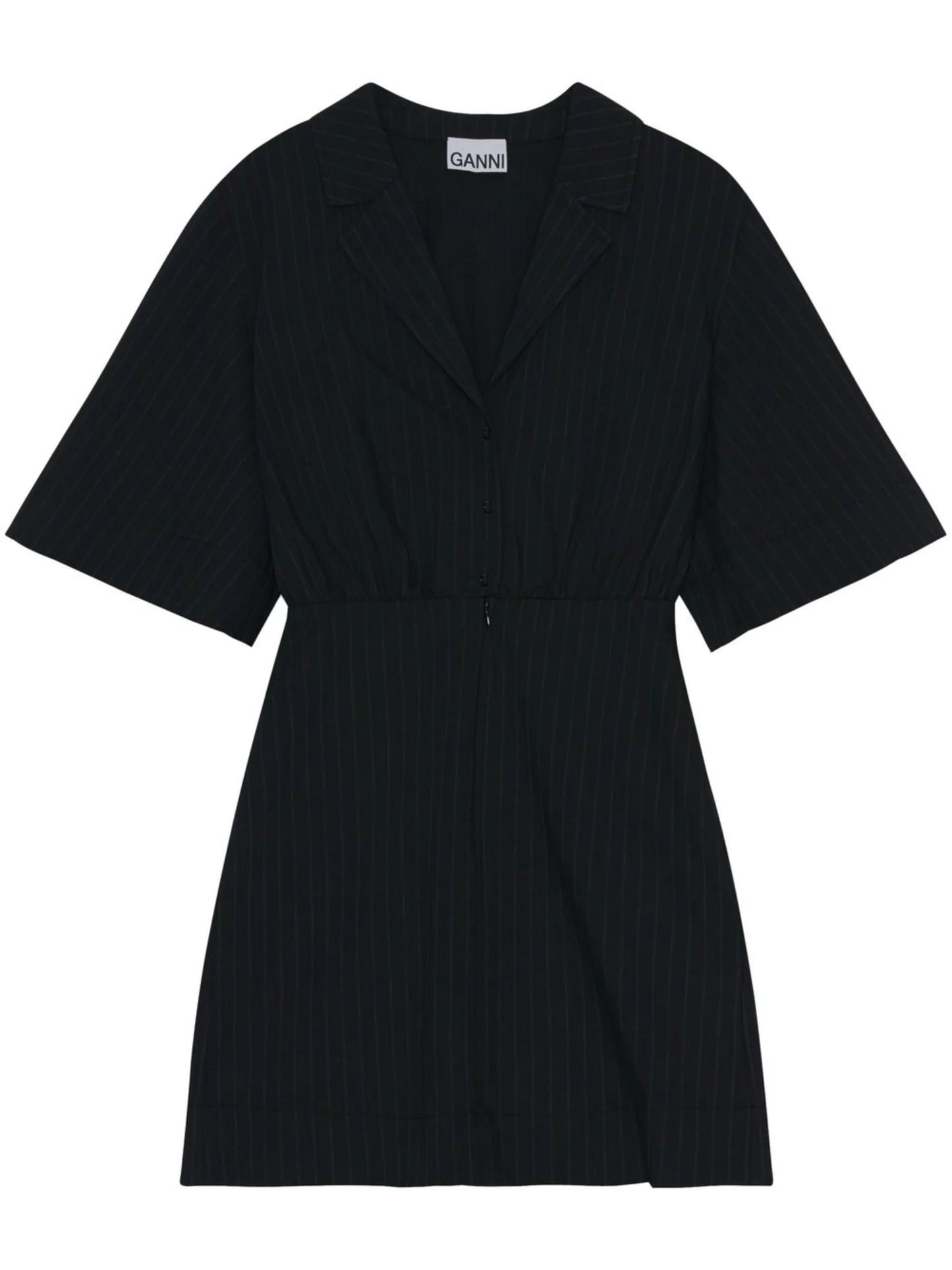 pinstripe shirt mini dress