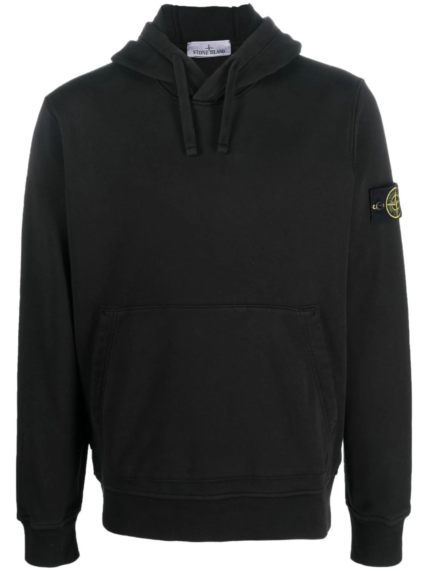 logo-patch drawstring hoodie