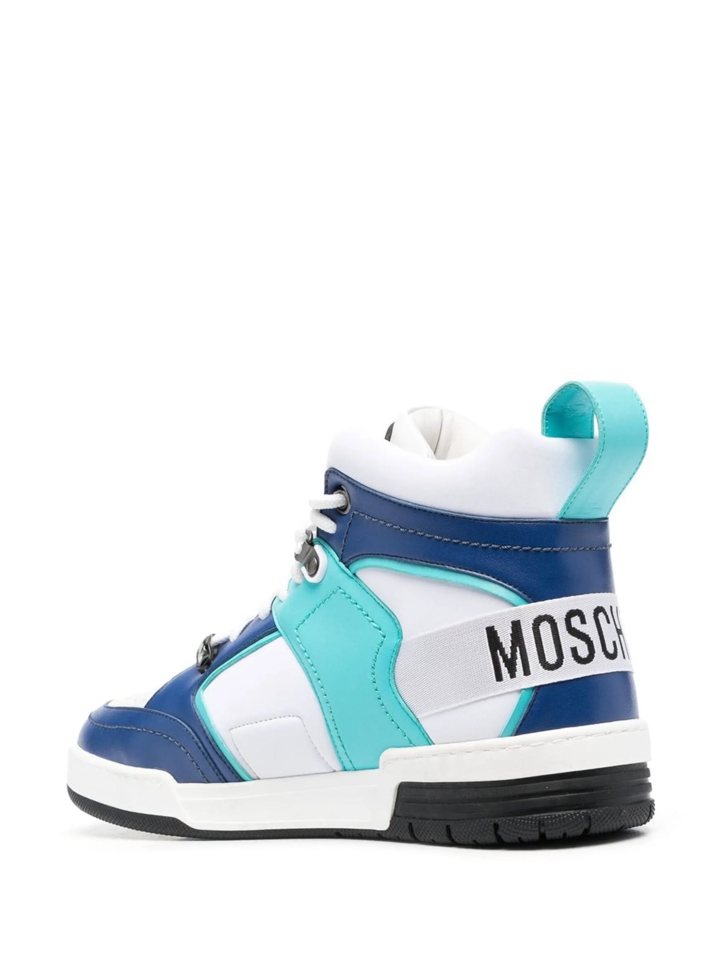 colour-block high-top sneakers