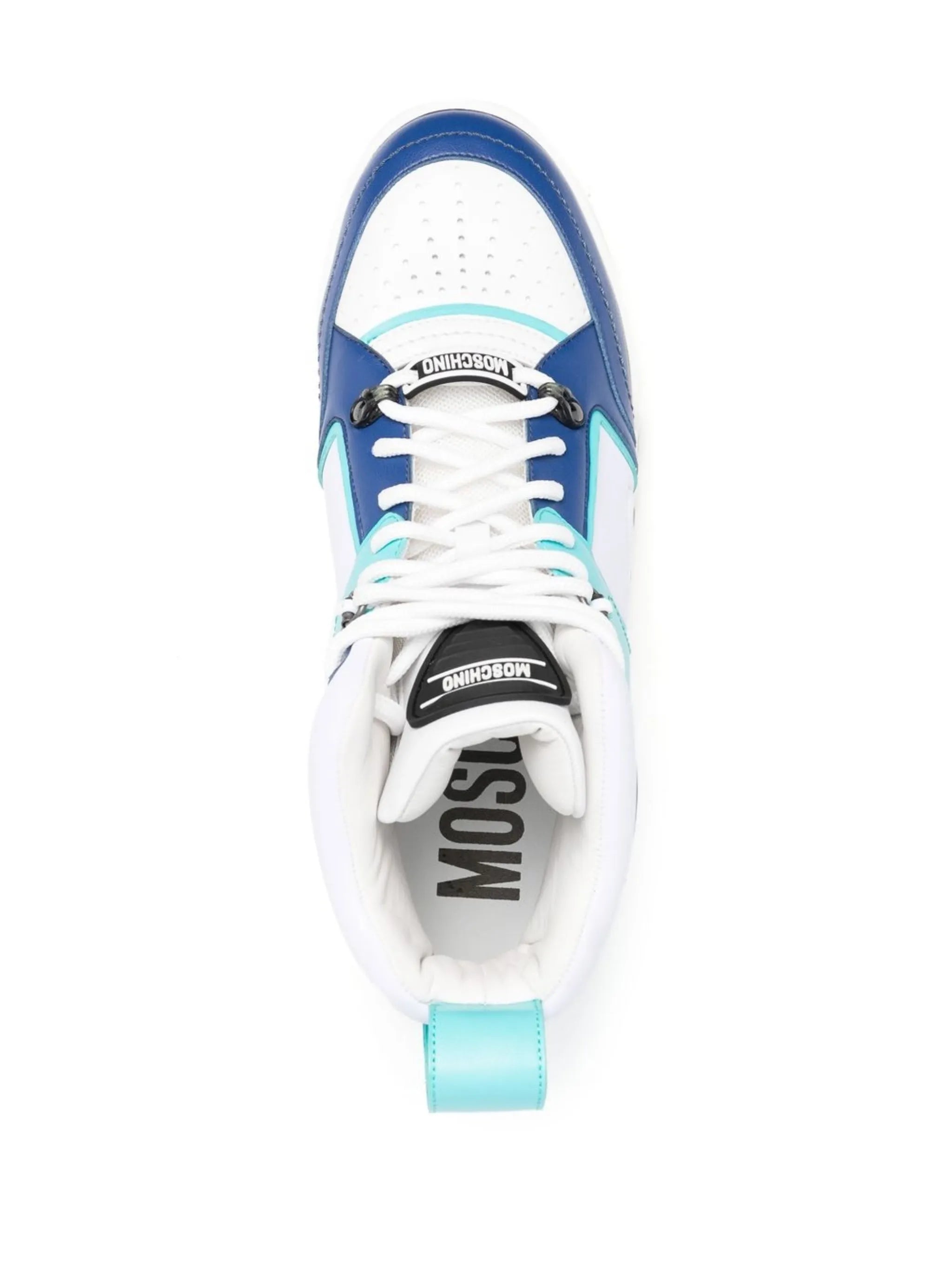 colour-block high-top sneakers