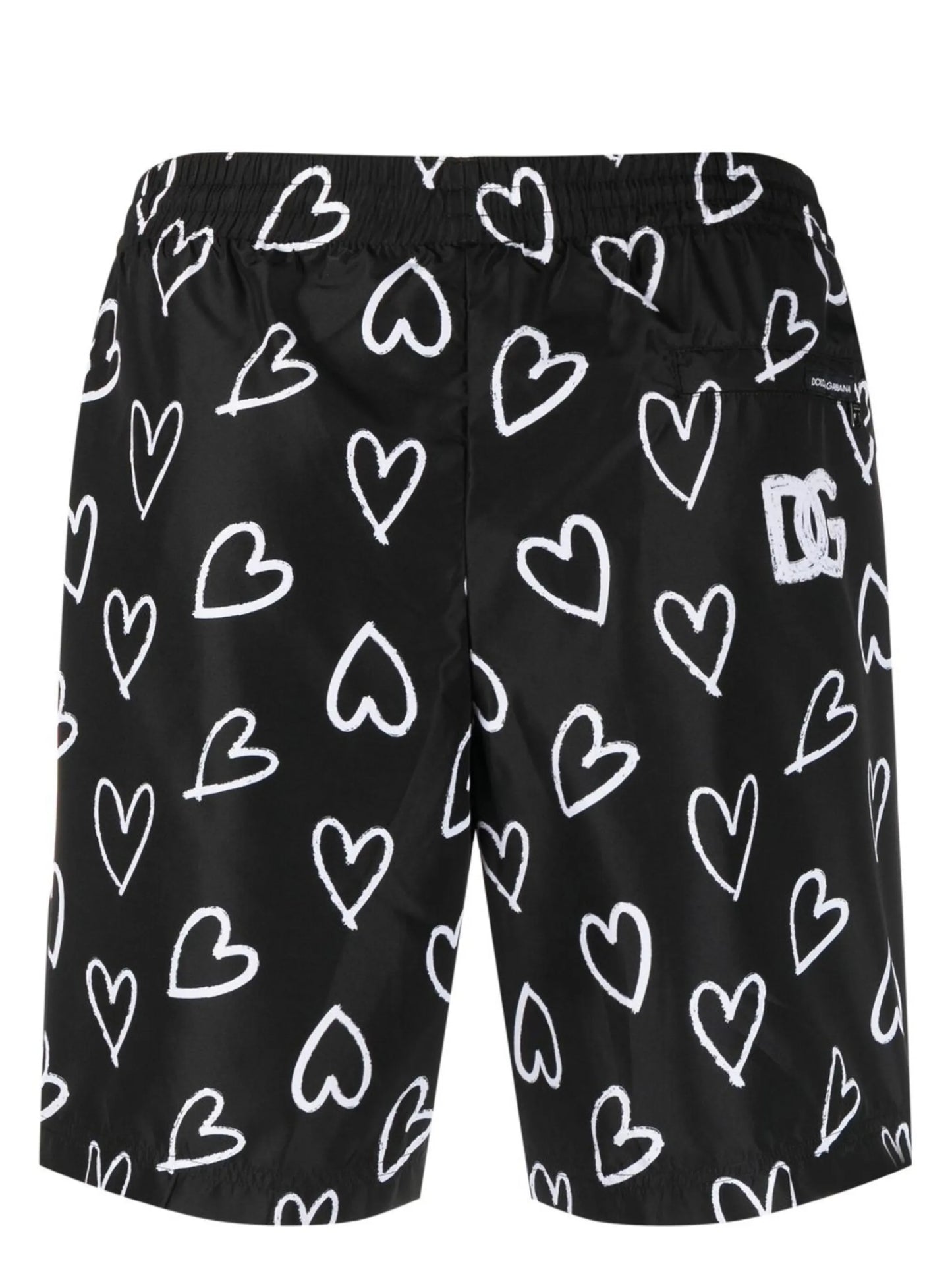 heart-print swim shorts