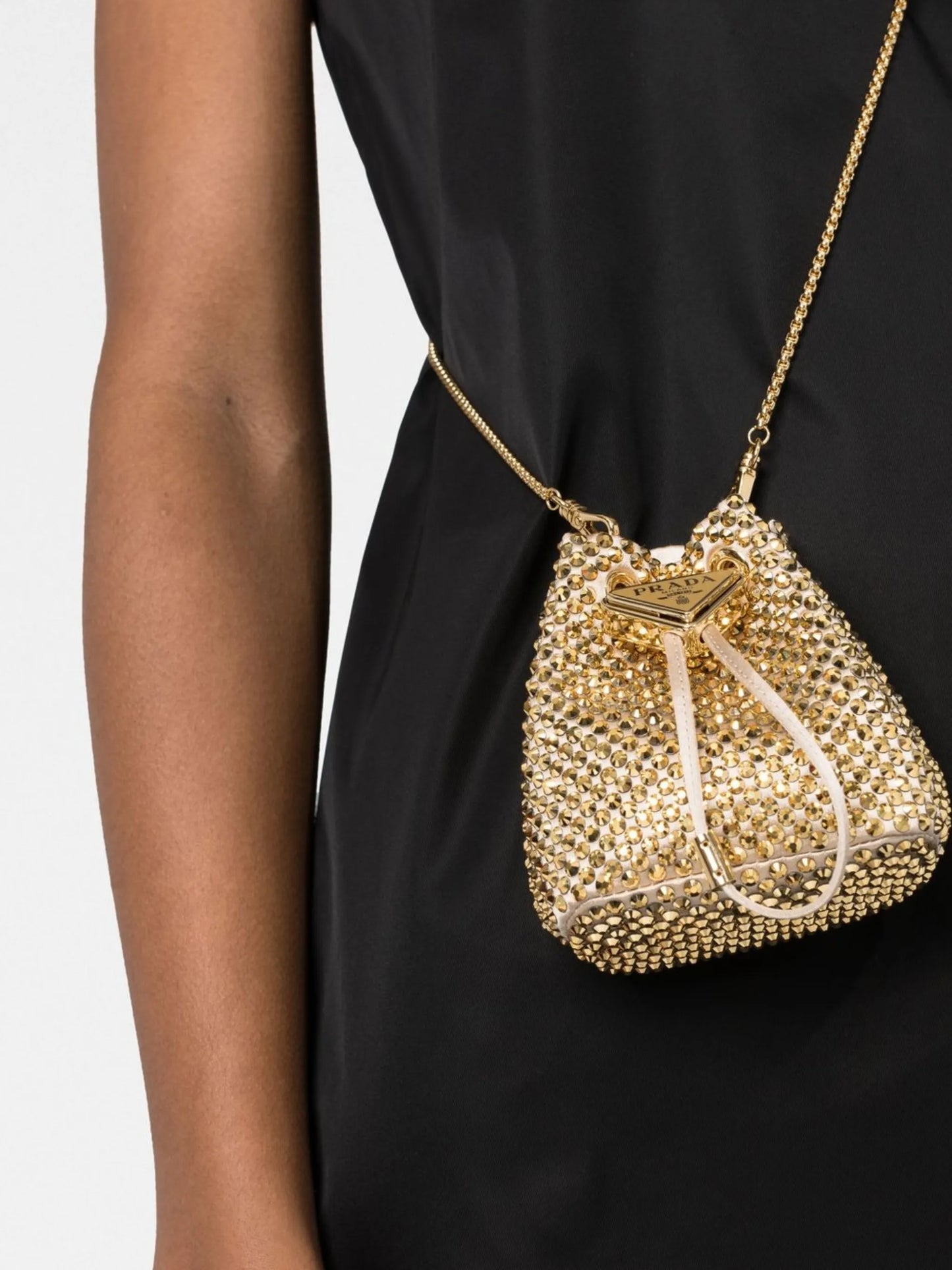stud-embellished logo-plaque mini bag