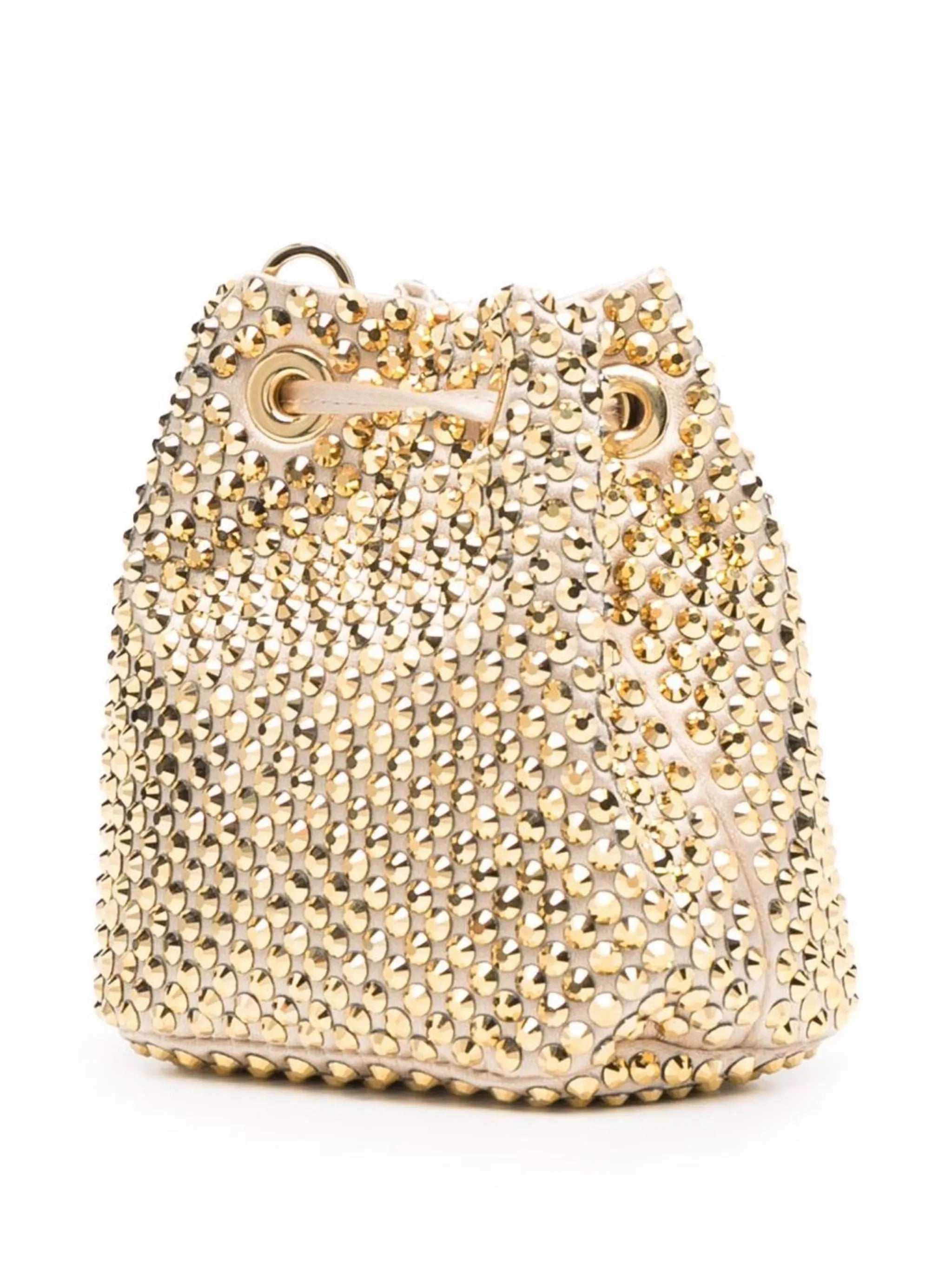 stud-embellished logo-plaque mini bag