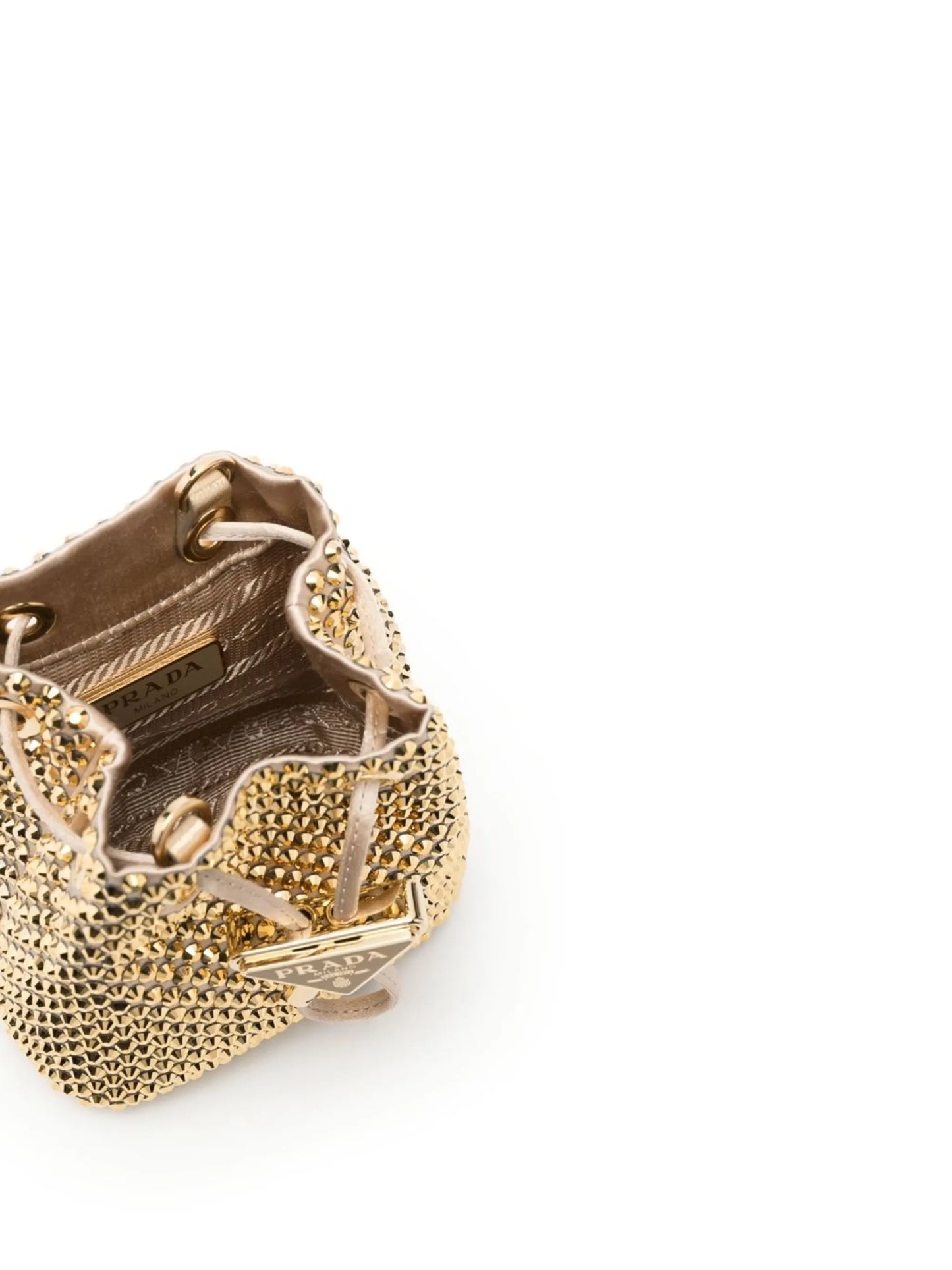 stud-embellished logo-plaque mini bag