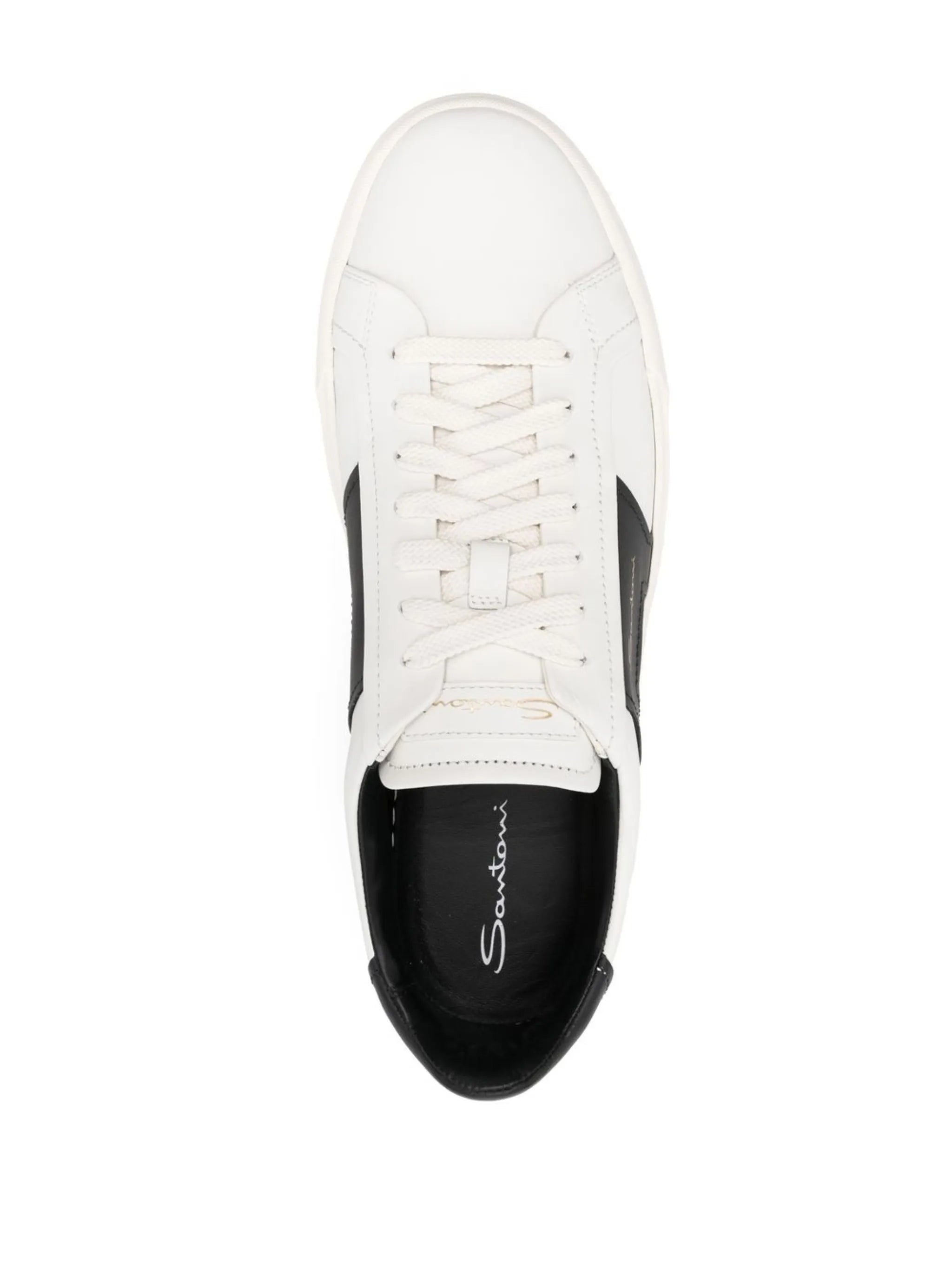leather low-top sneakers