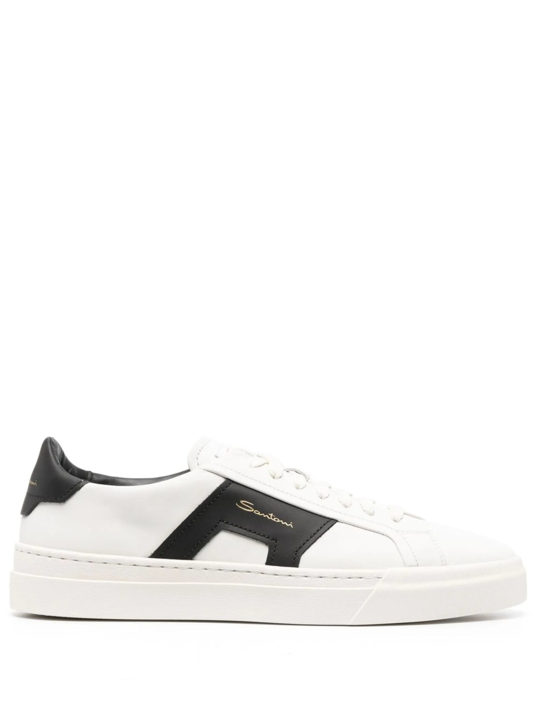 leather low-top sneakers
