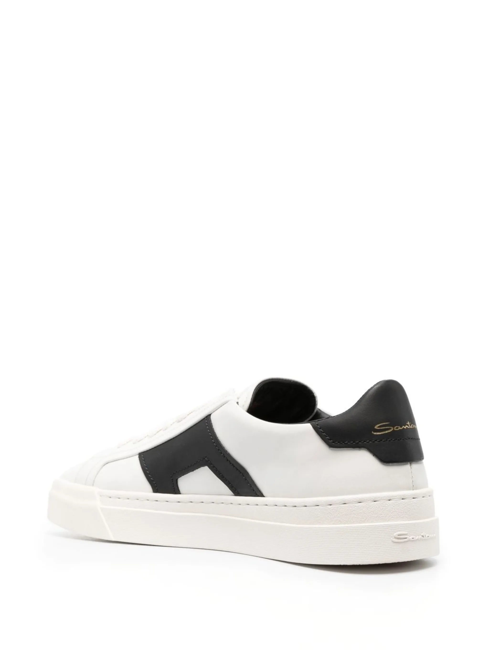 leather low-top sneakers
