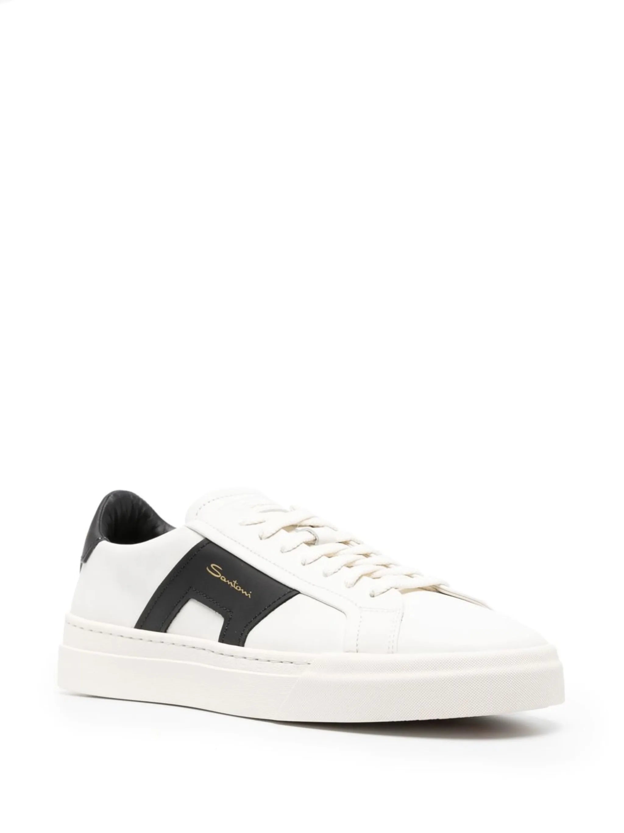 leather low-top sneakers