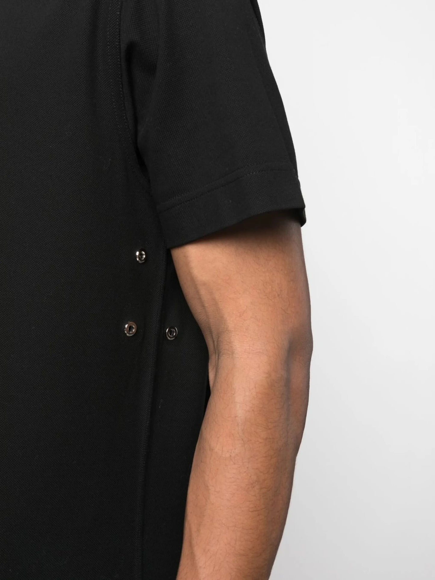 half-zip cotton polo top