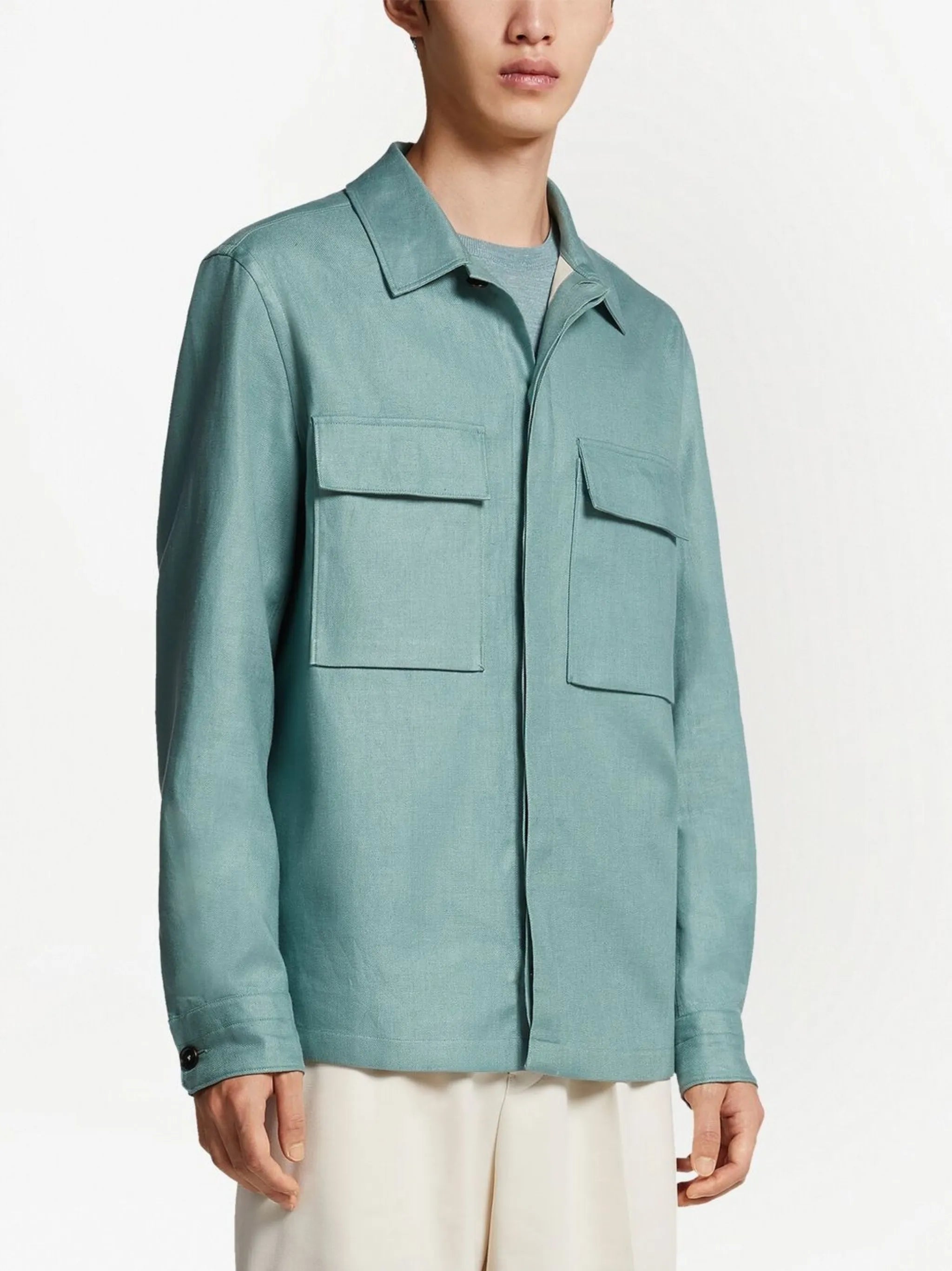 Pure Linen shirt jacket