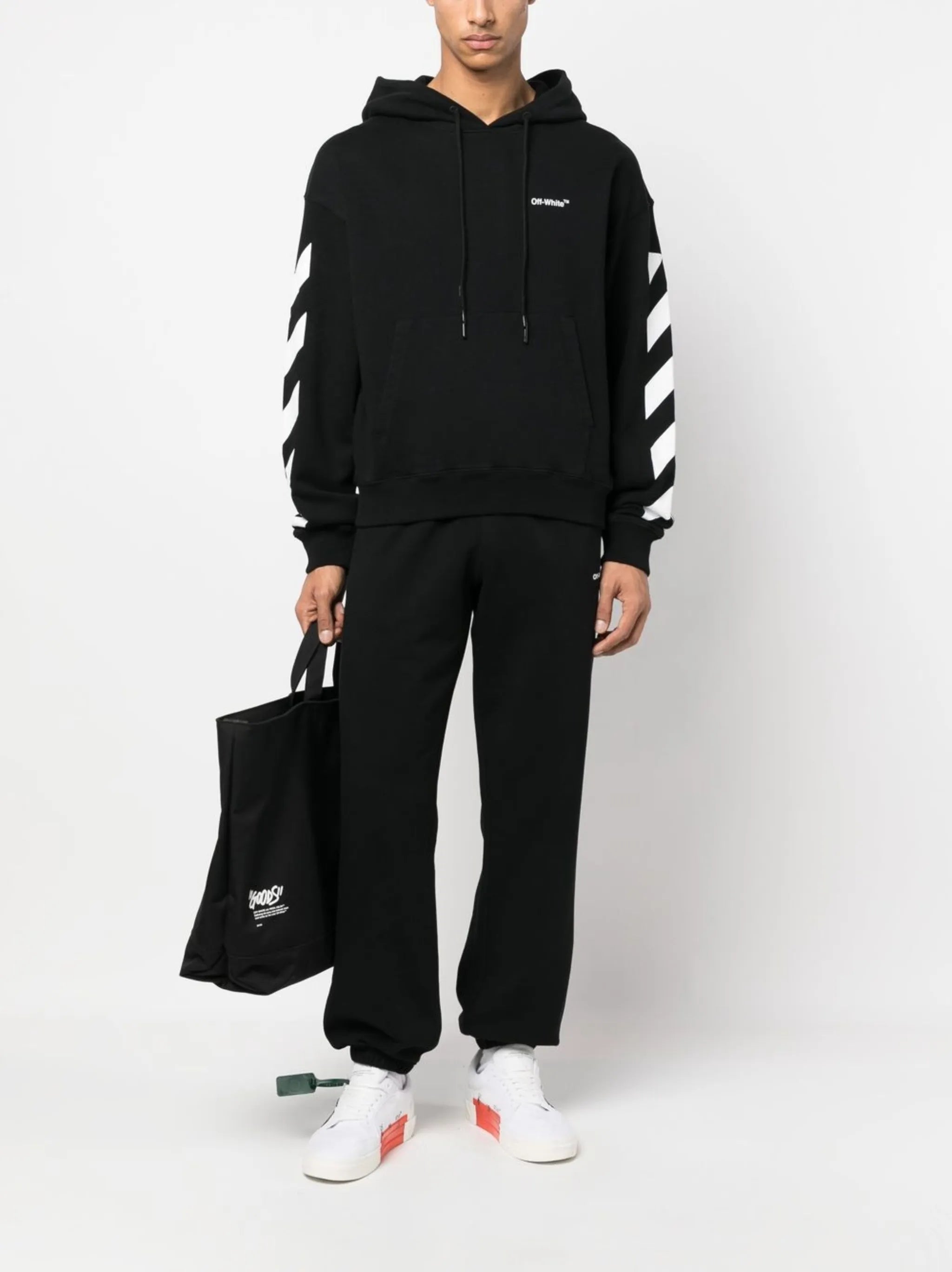 logo-print drawstring hoodie
