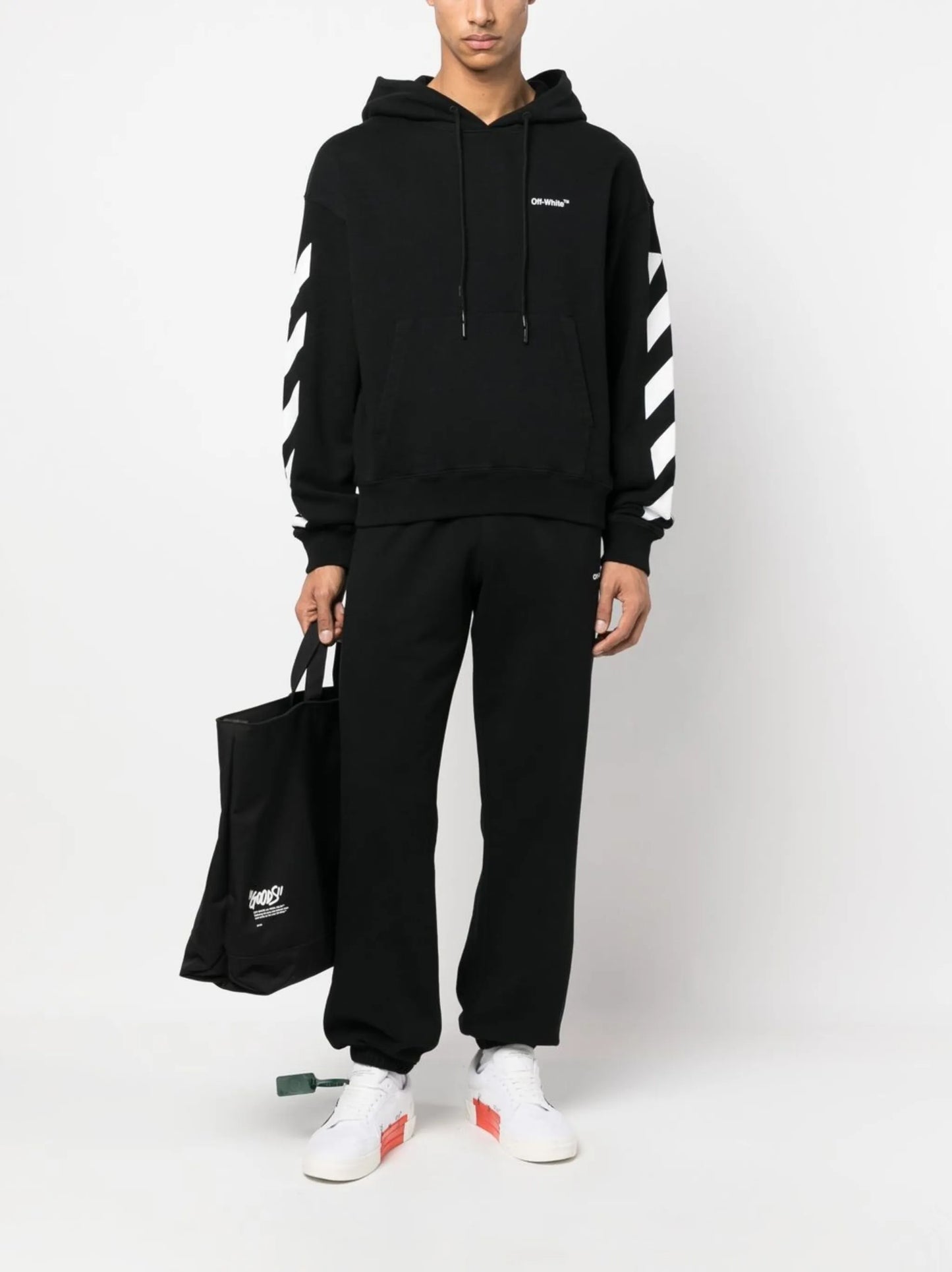 logo-print drawstring hoodie