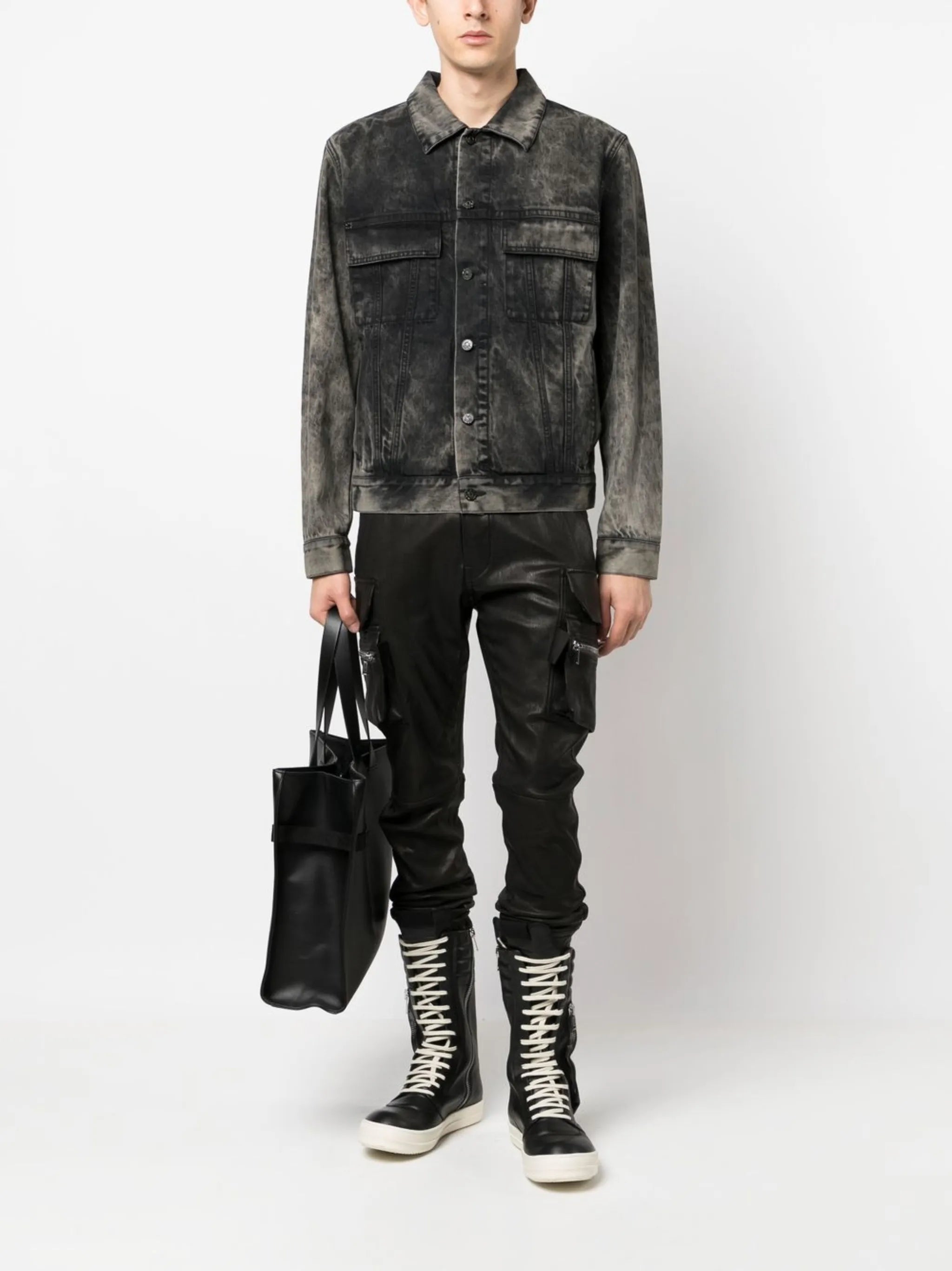 distressed denim jacket