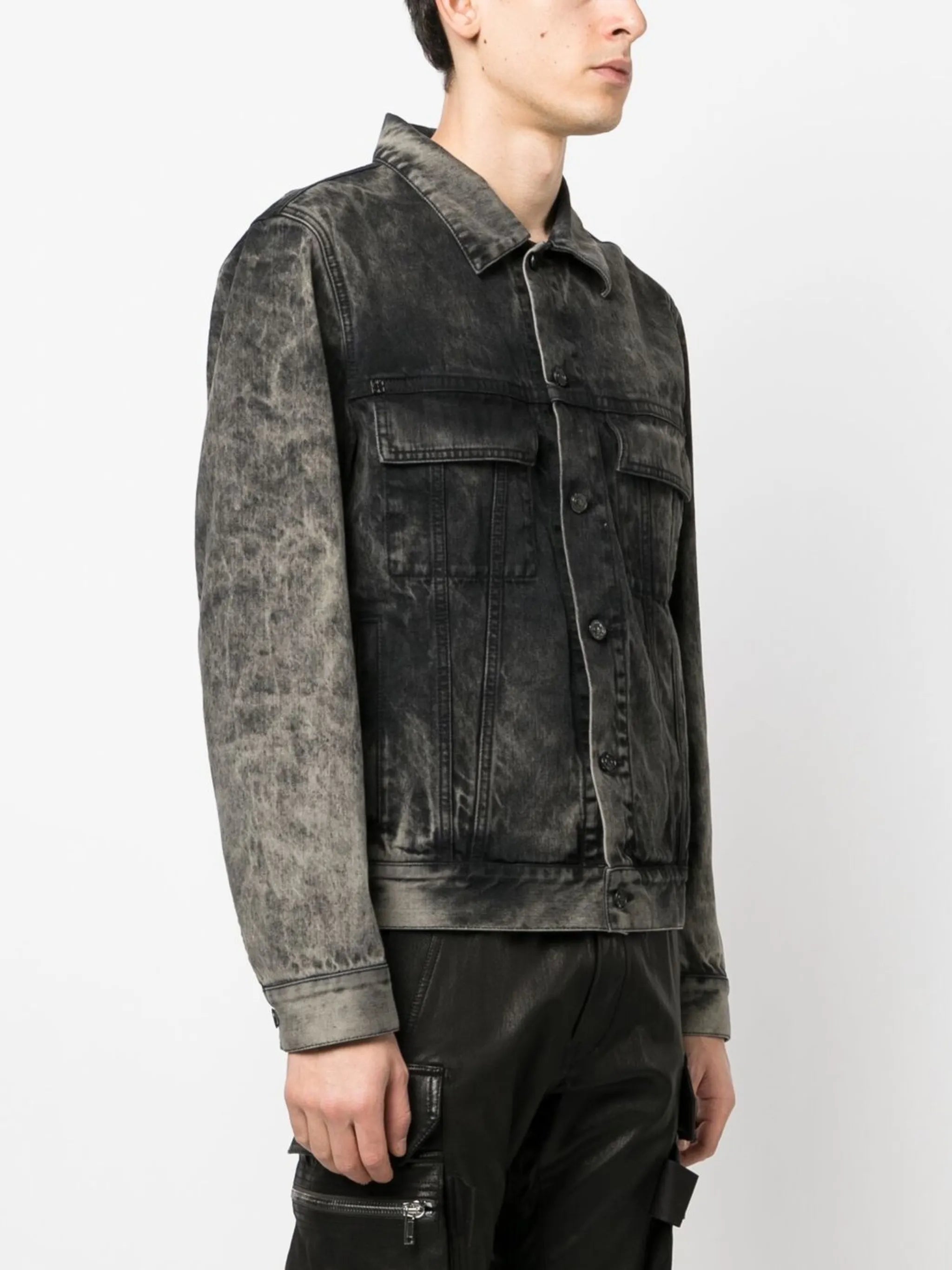 distressed denim jacket