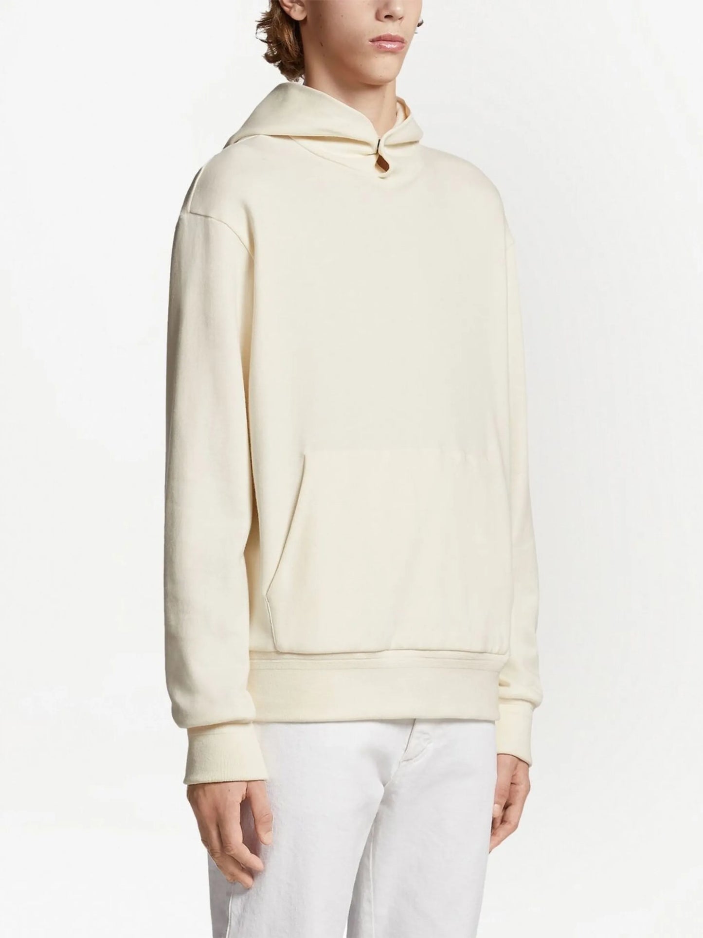 fine-knit cotton-cashmere hoodie