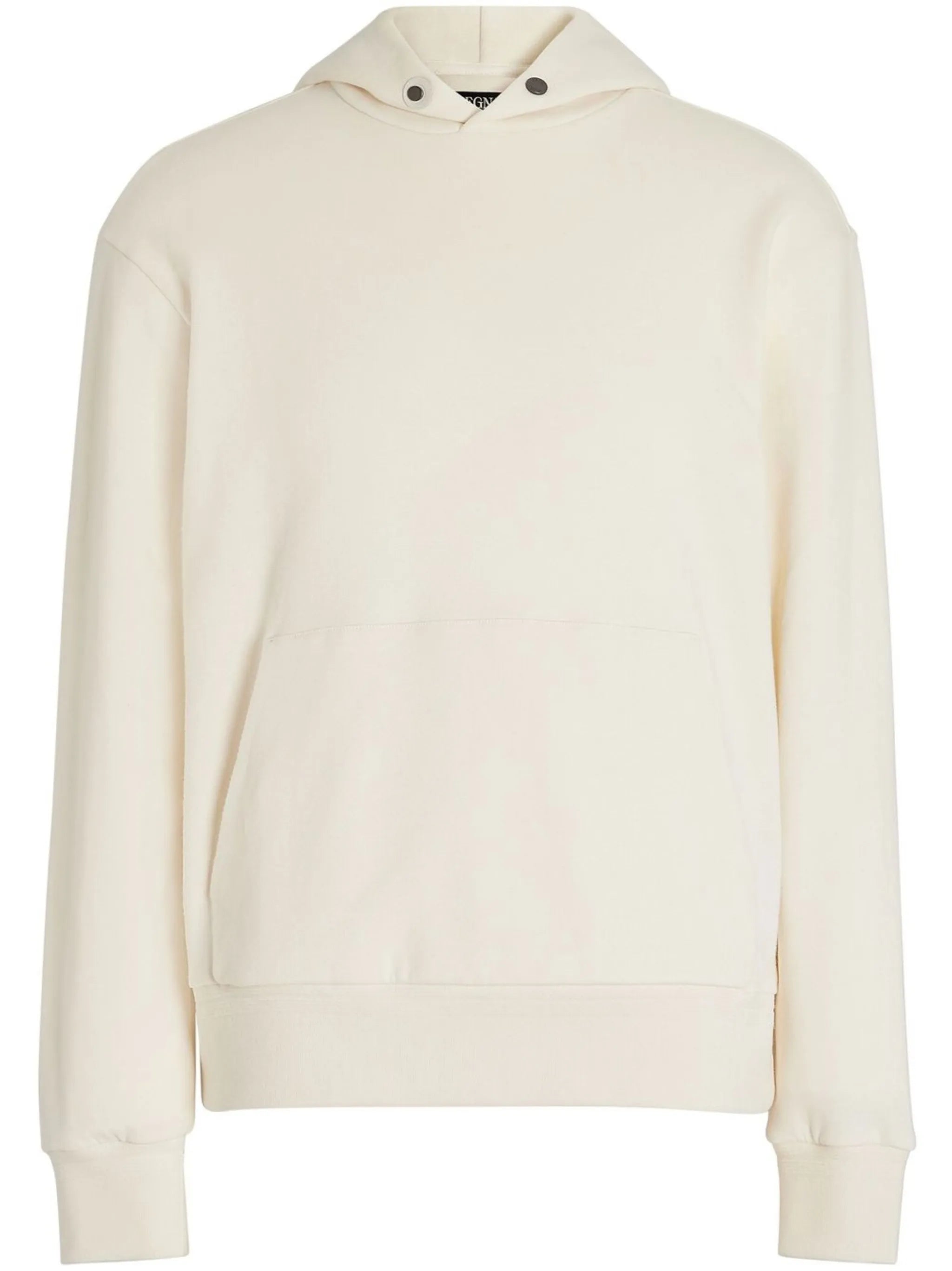 fine-knit cotton-cashmere hoodie