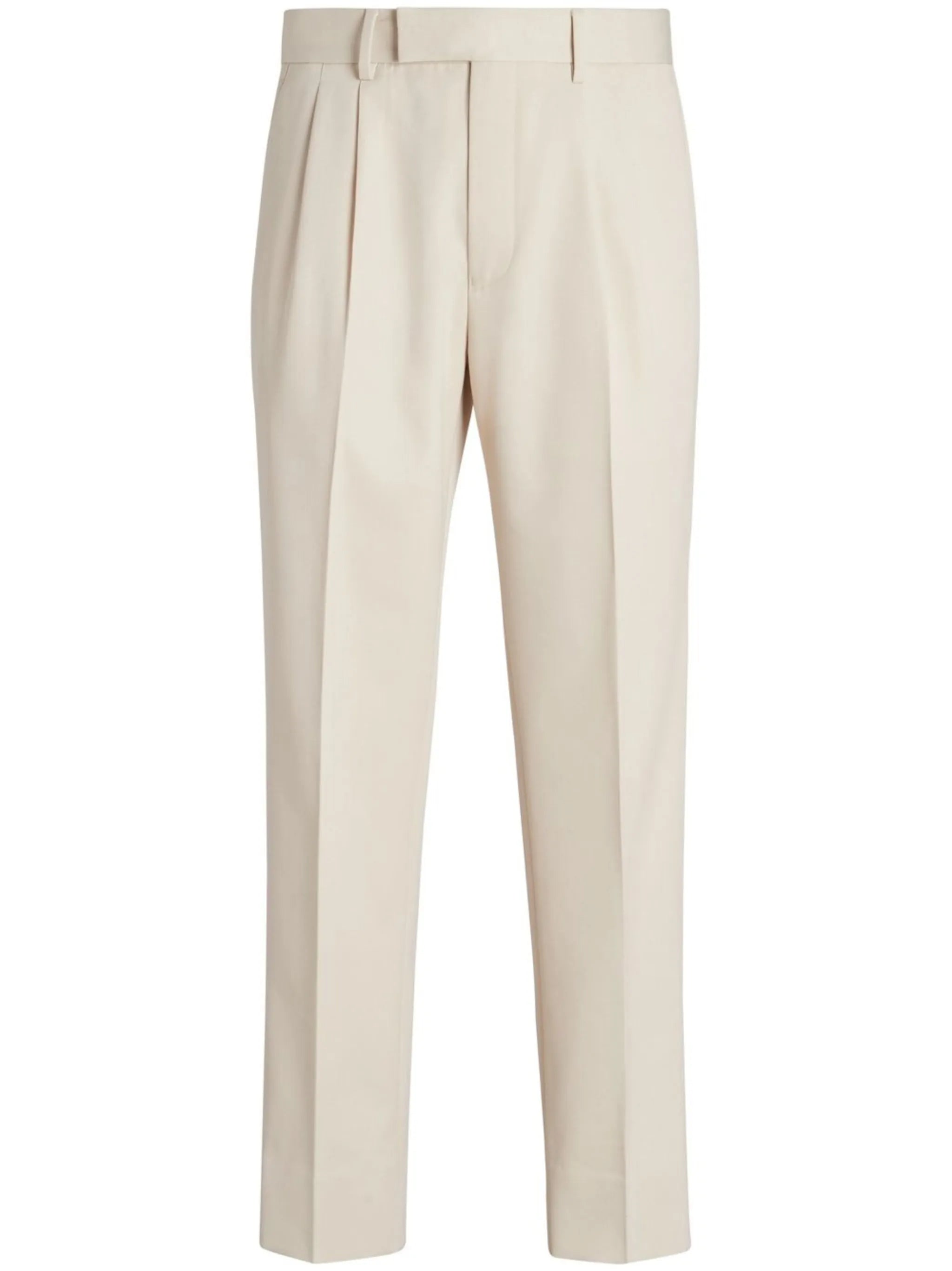 Double Pleat cotton-wool trousers