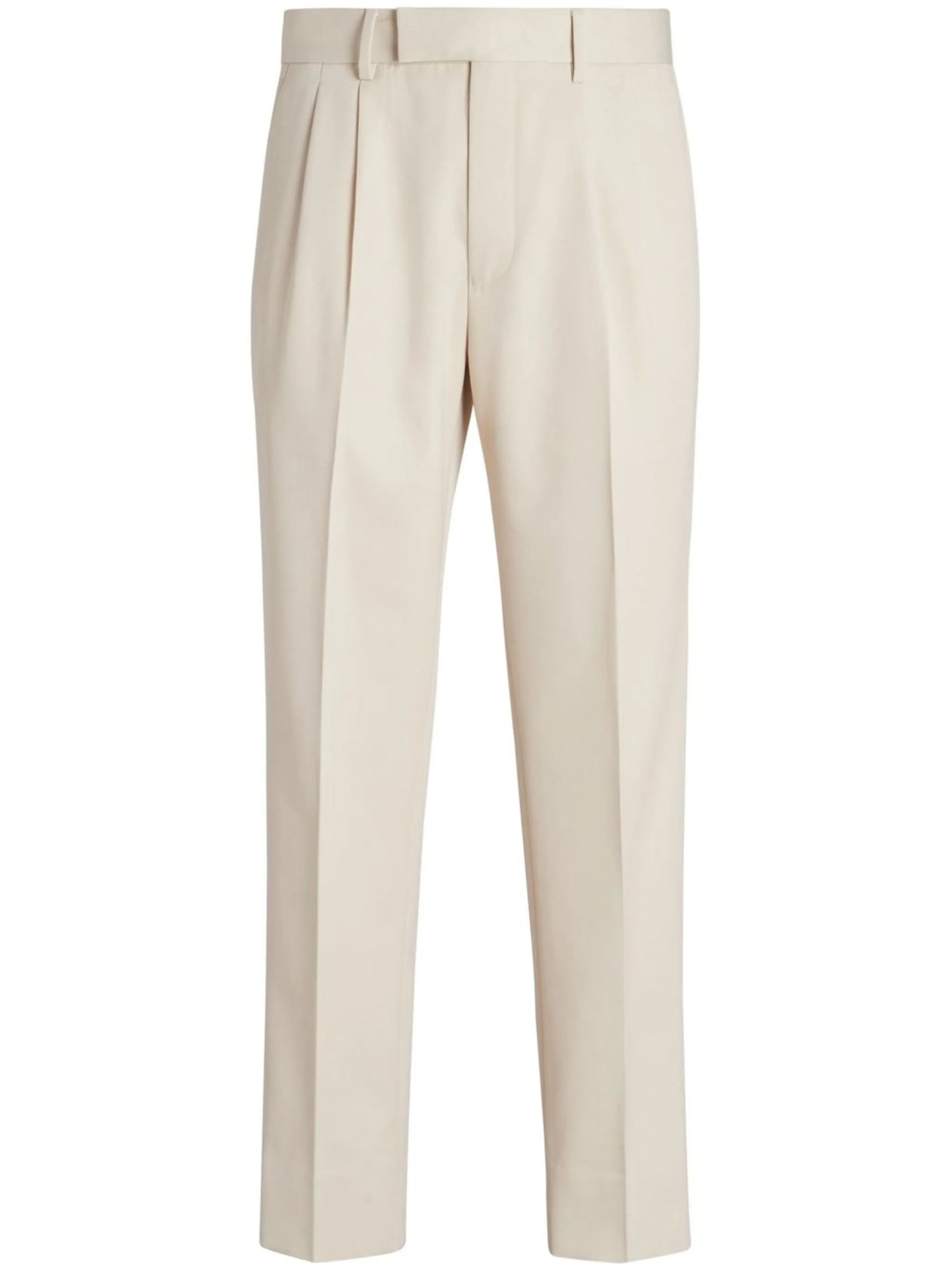 Double Pleat cotton-wool trousers
