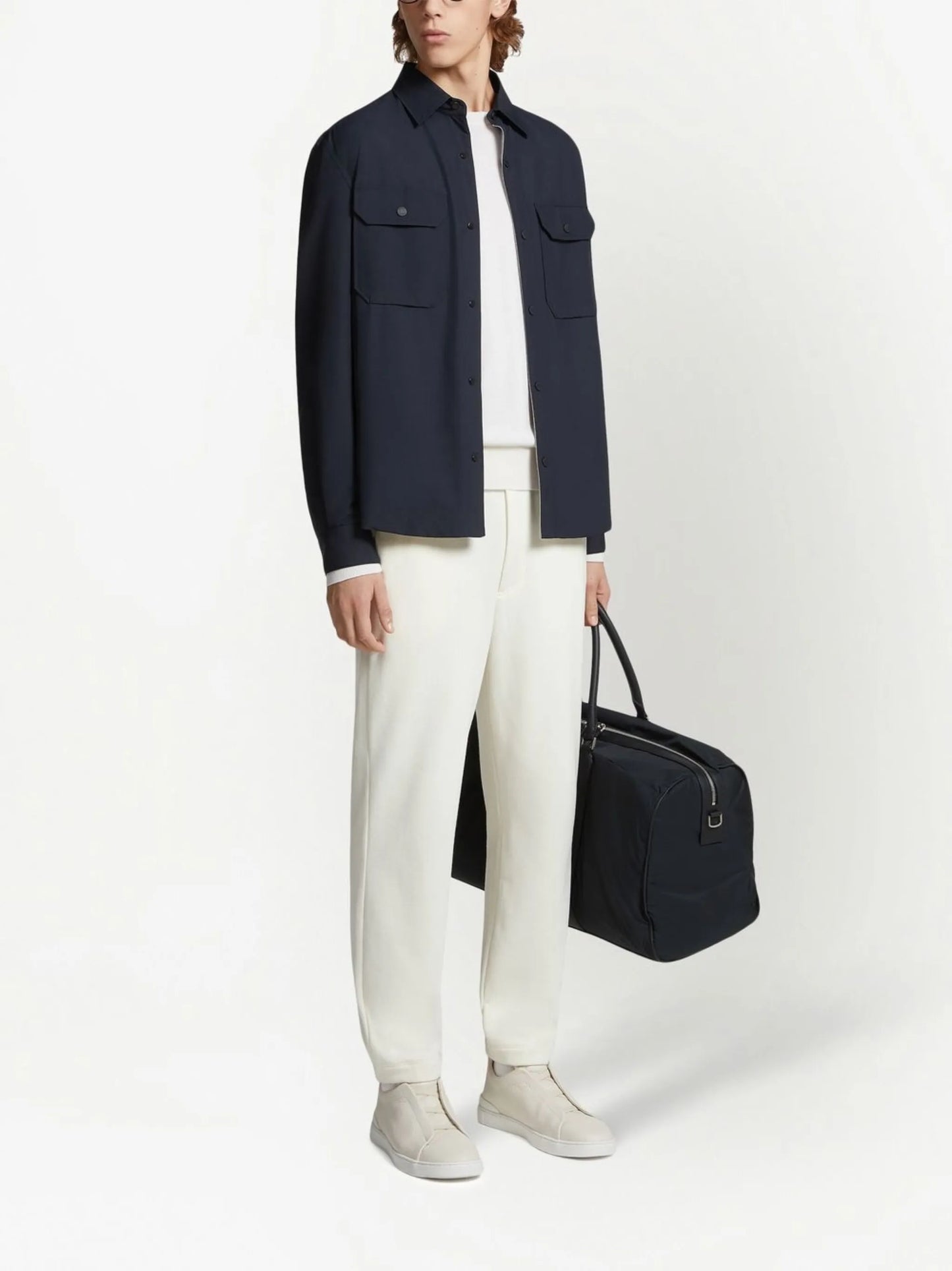 cotton-cashmere track pants