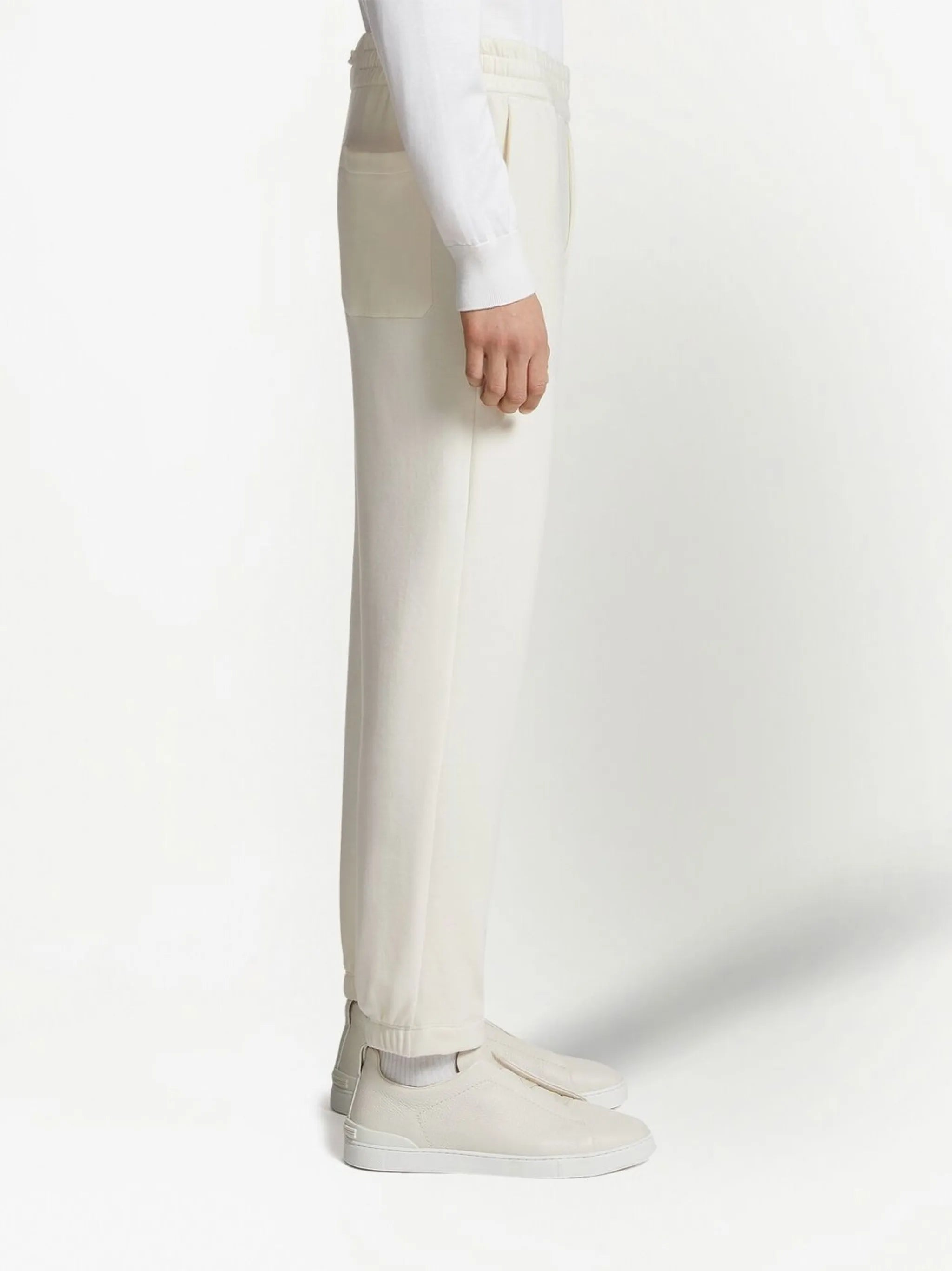cotton-cashmere track pants