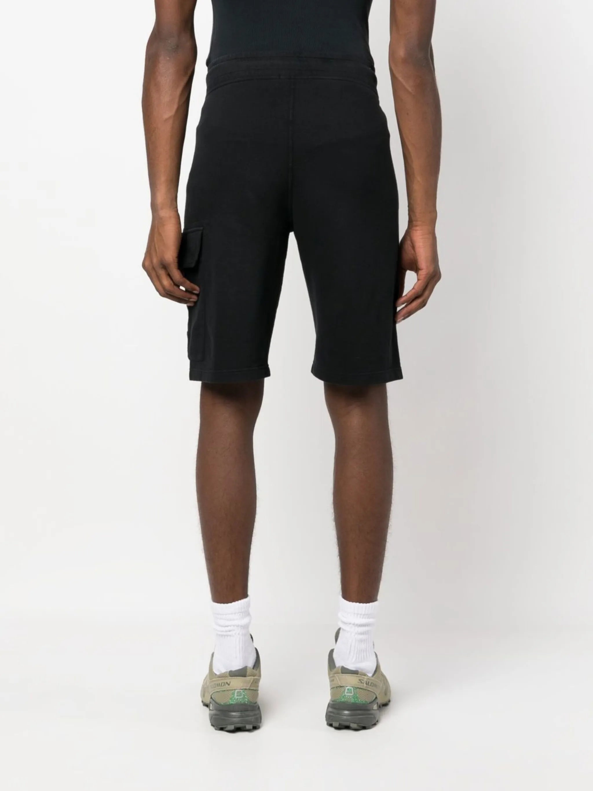 Lens-detail cotton shorts