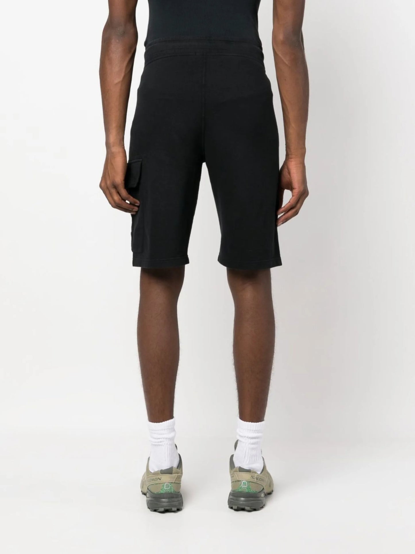 Lens-detail cotton shorts
