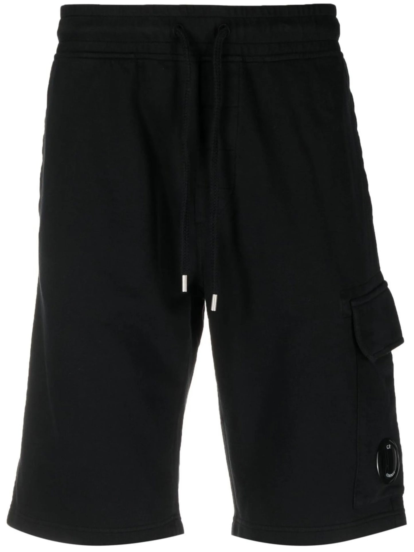 Lens-detail cotton shorts