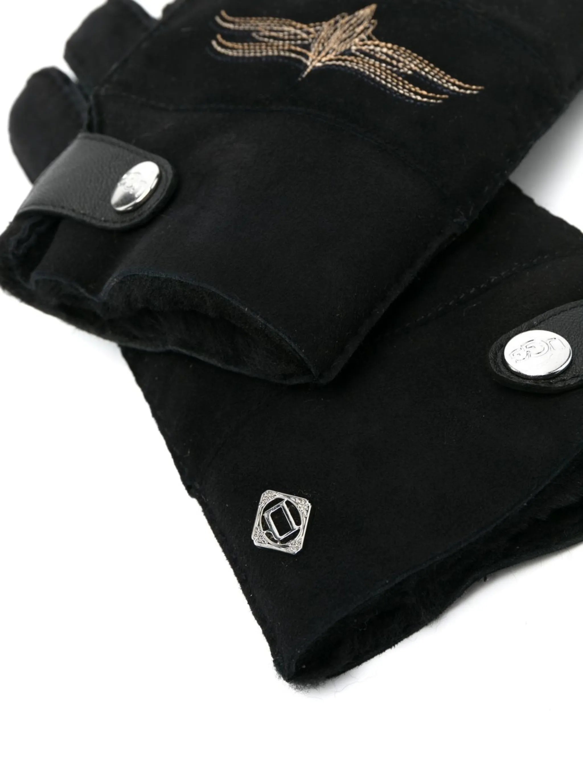 X COTD embroidered-motif gloves