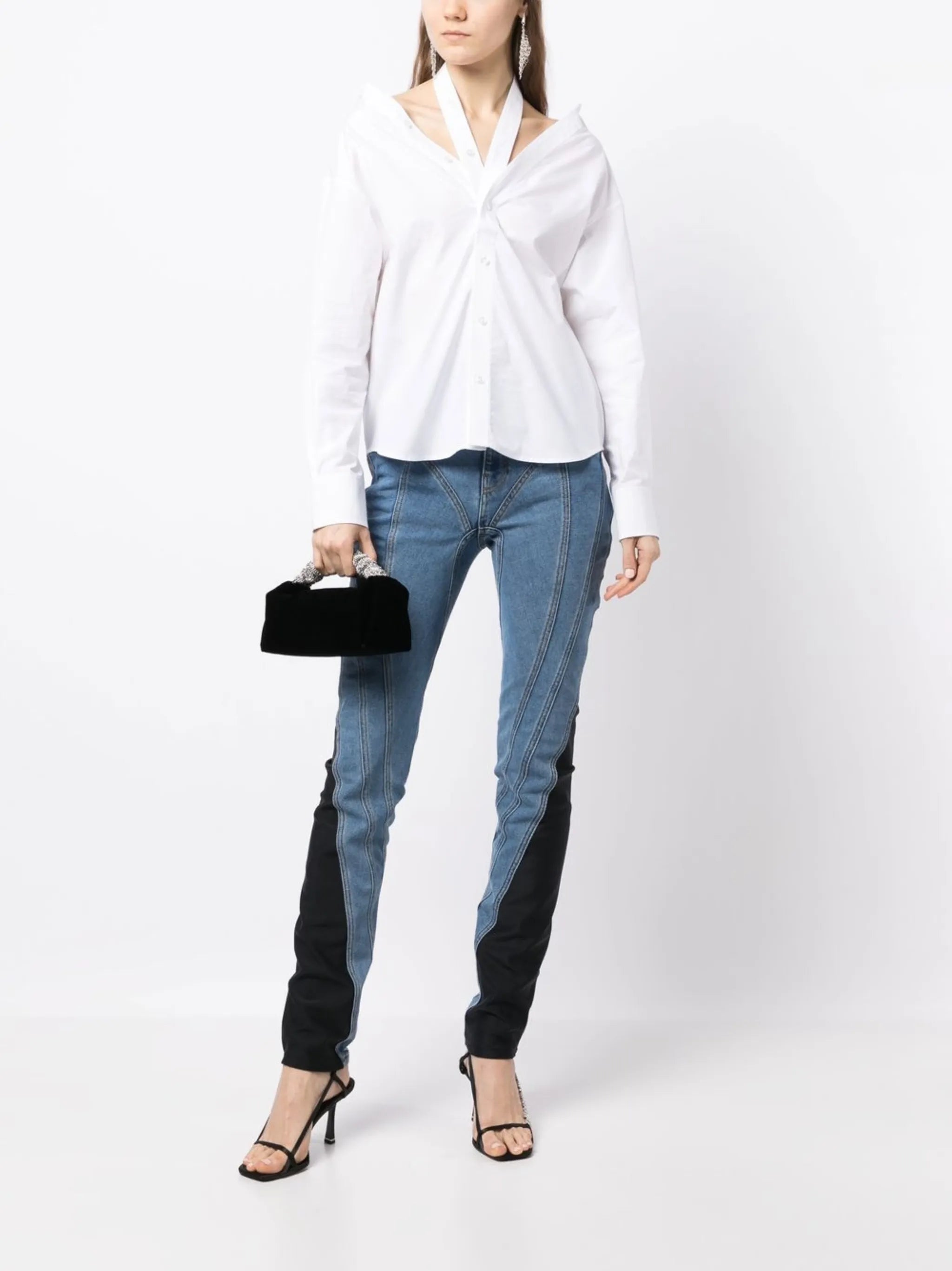 cut-out cotton shirt