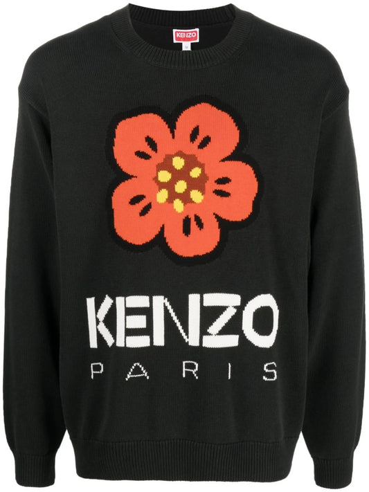 Boke Flower intarsia-knit jumper