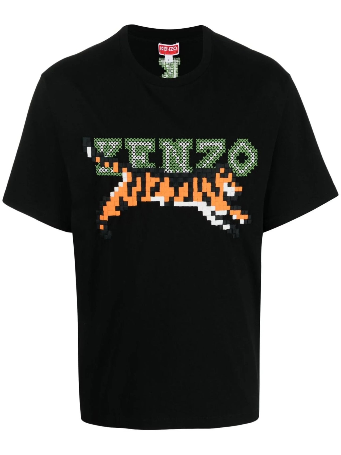 pixel logo-embroidered T-shirt