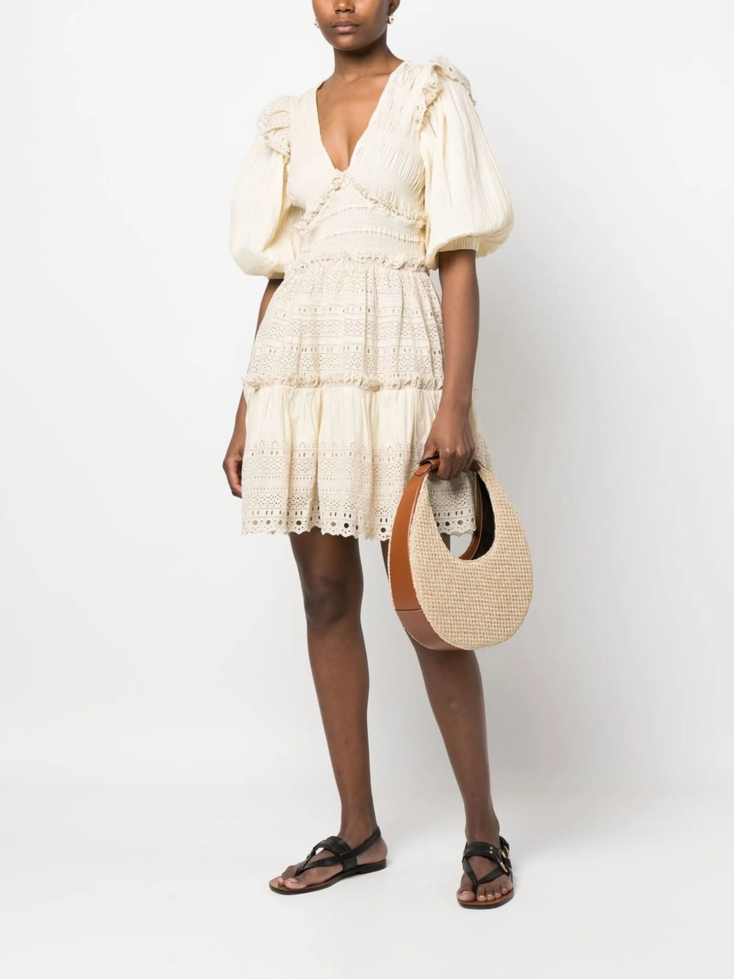 woven-raffia tote bag