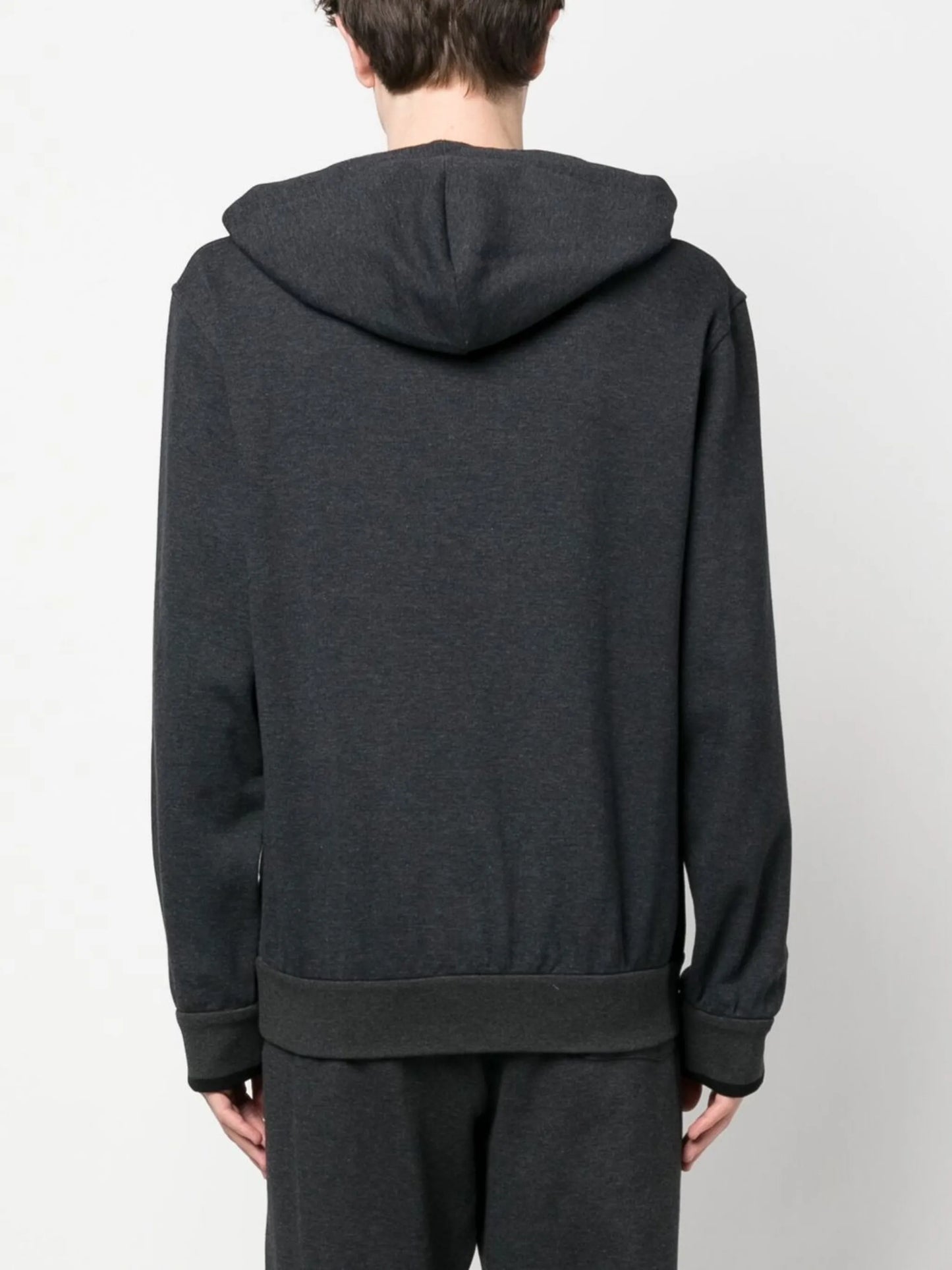 zip-up long-sleeved hoodie