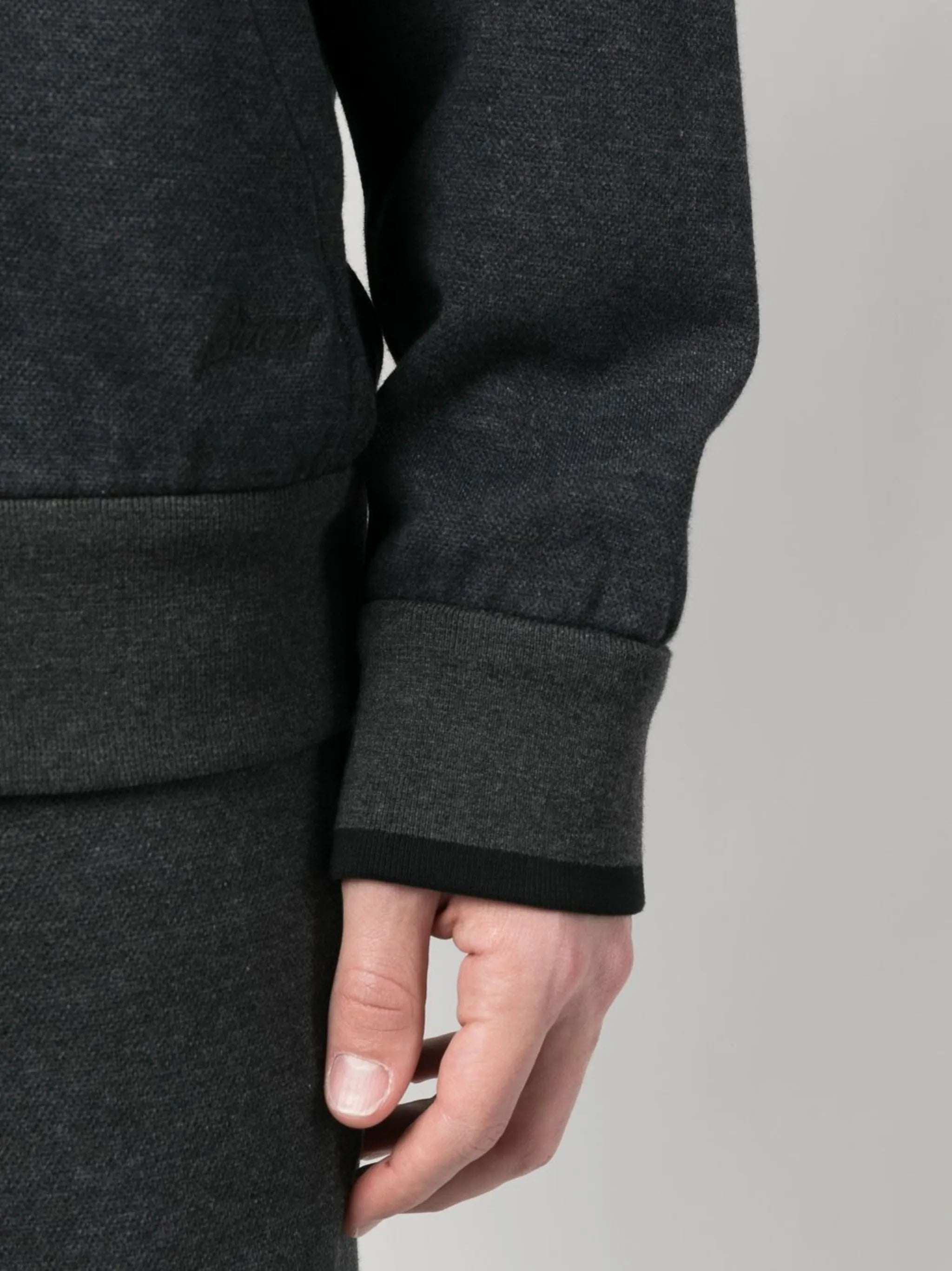 zip-up long-sleeved hoodie