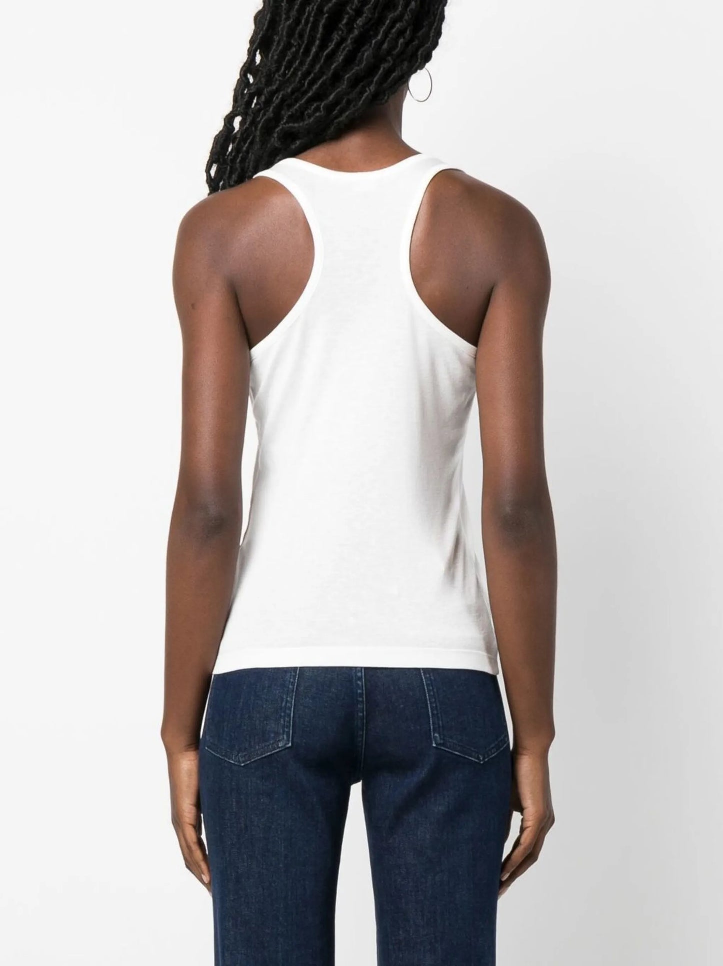 logo-print racerback top