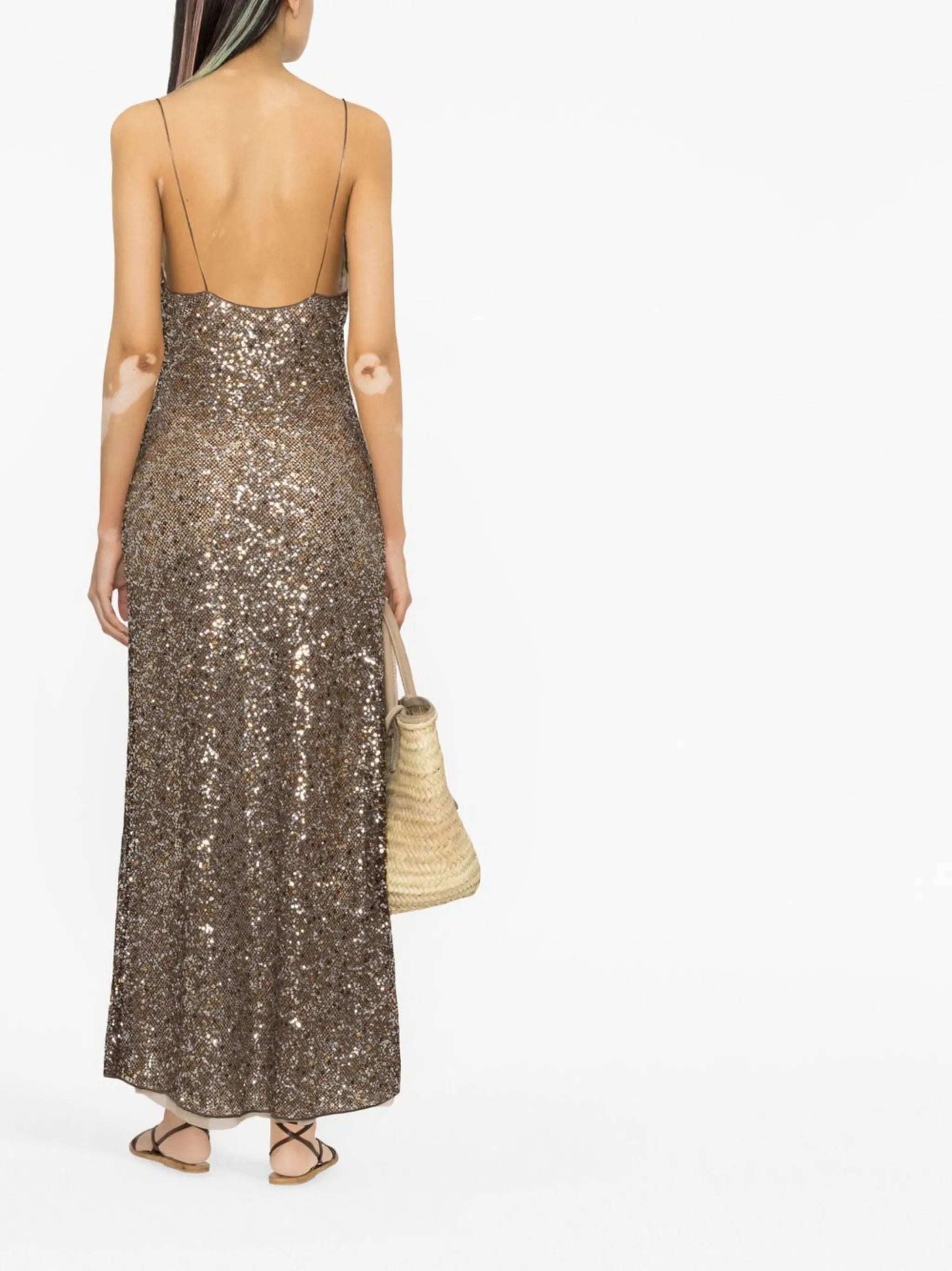 sequin-embellished maxi dress