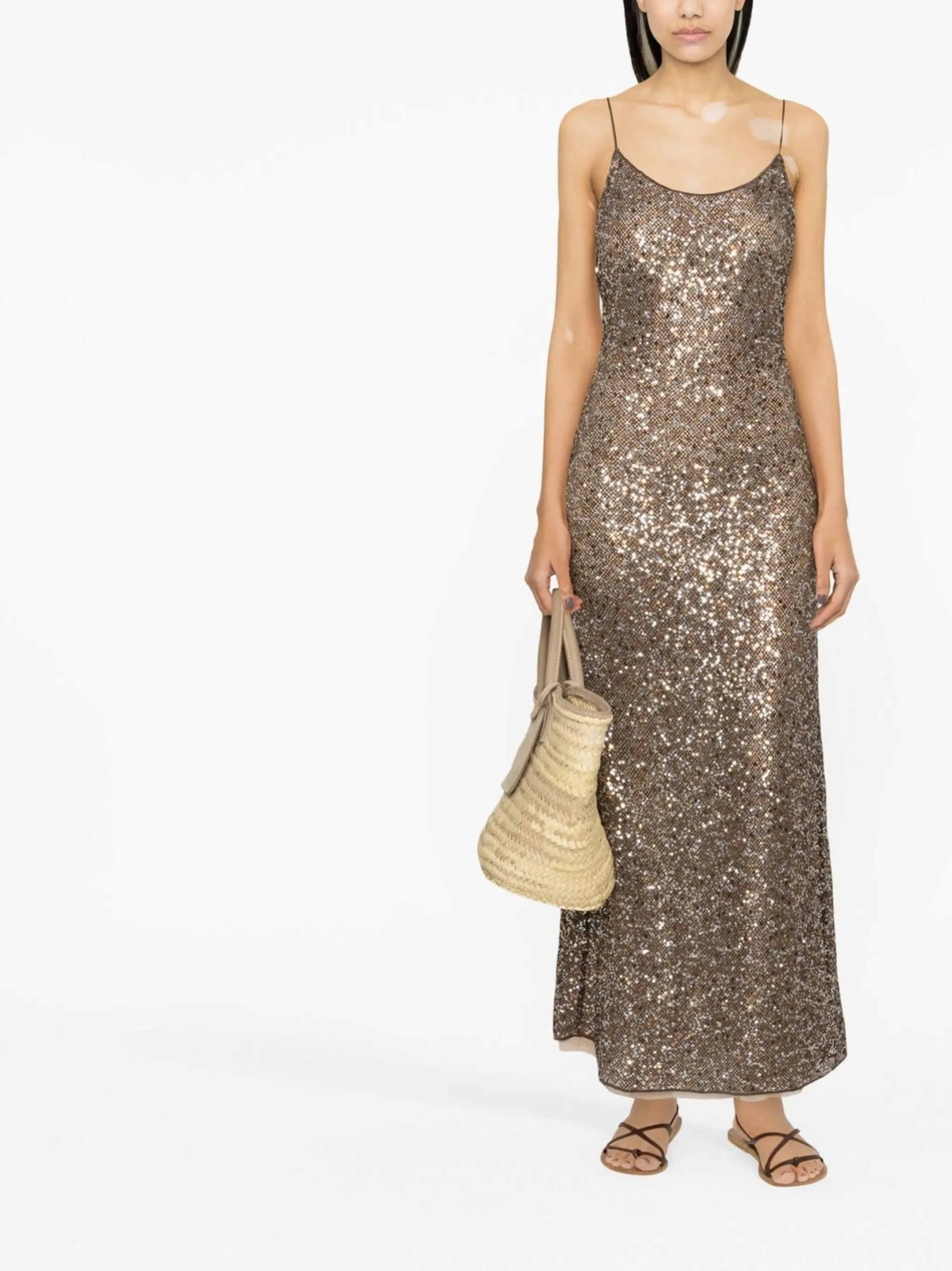 sequin-embellished maxi dress