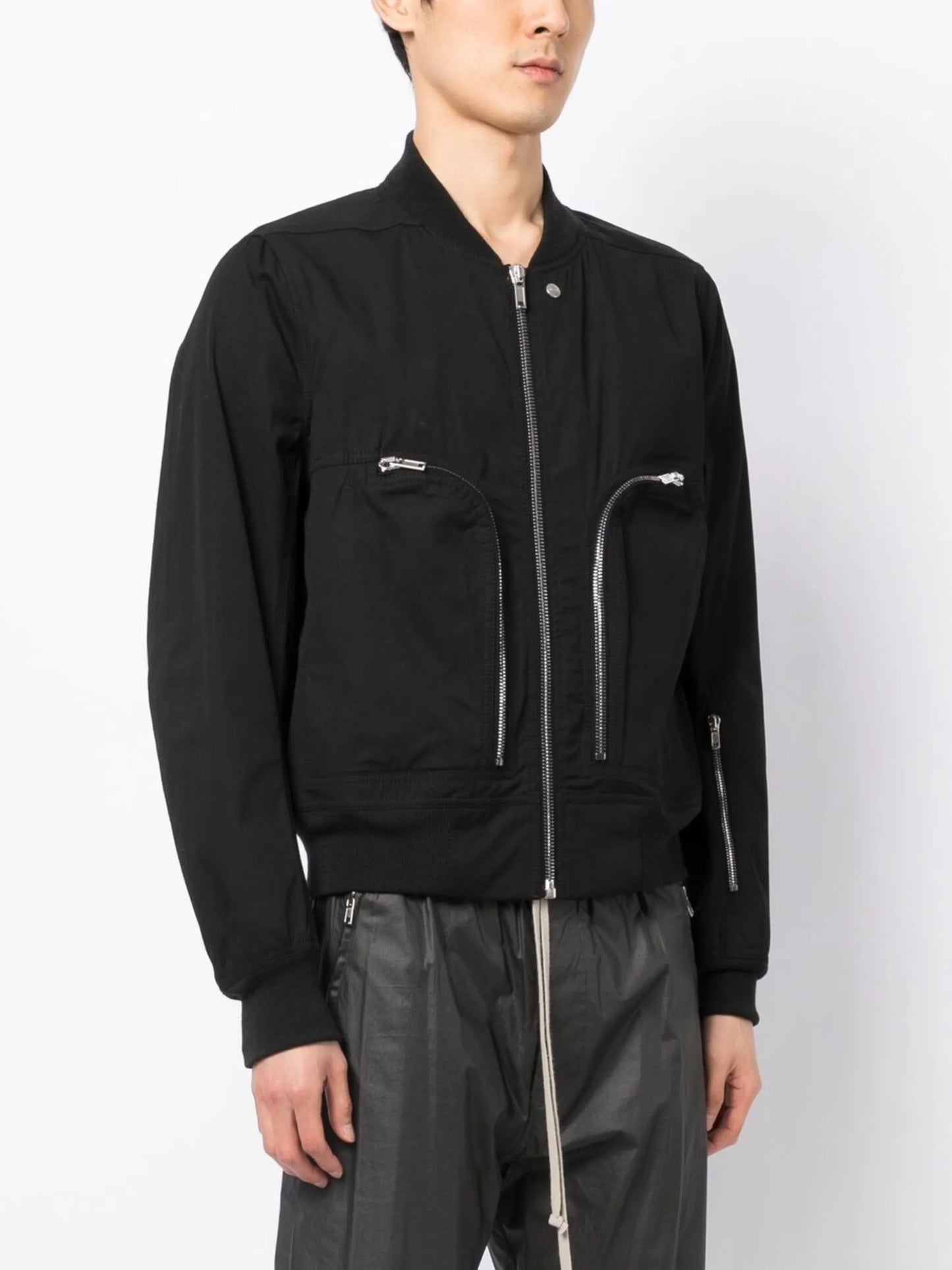 multi-zip bomber jacket